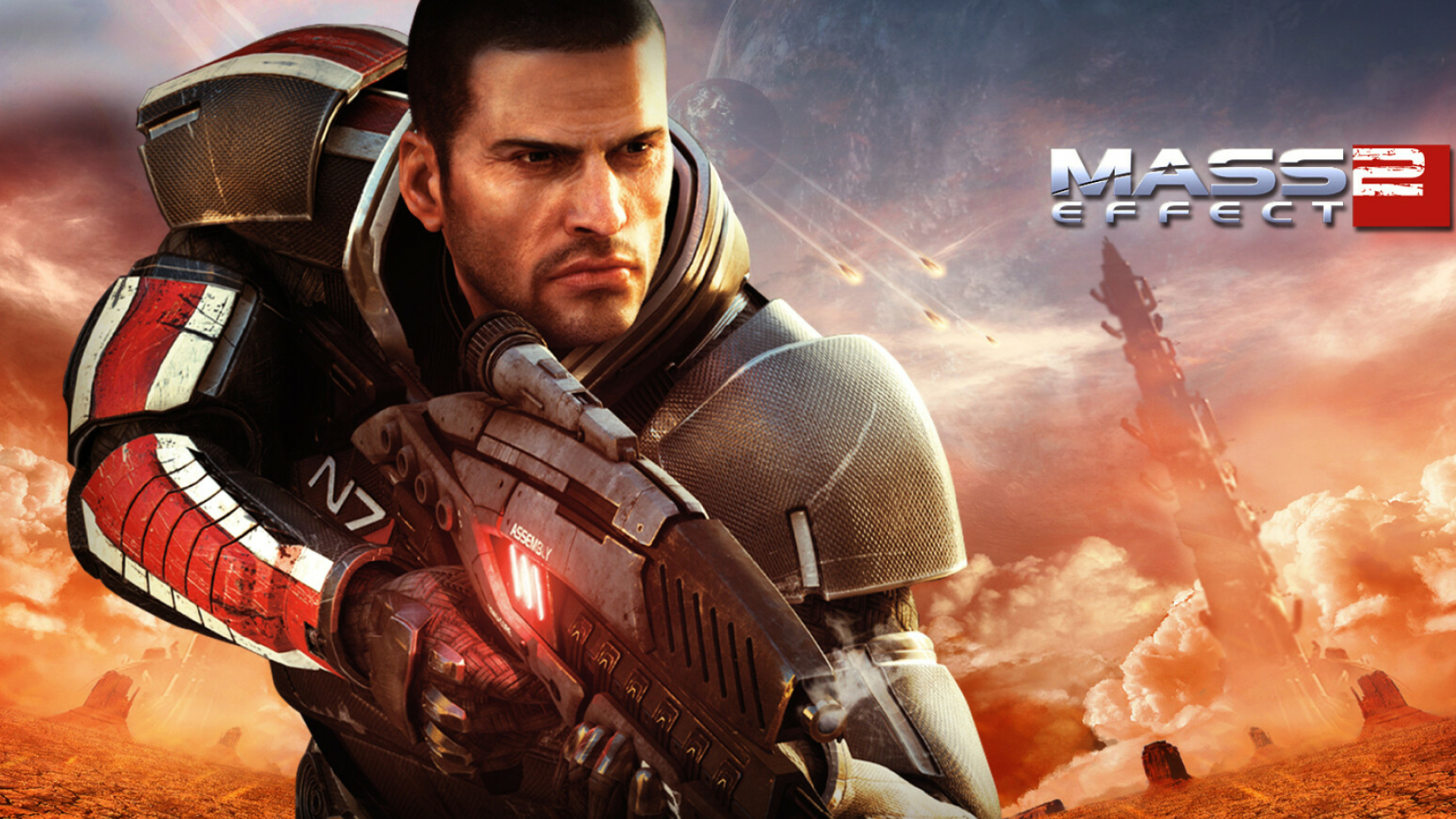 Mass Effect 2: Commander Shepard, The player character, BioWare. 1920x1080 Full HD Background.