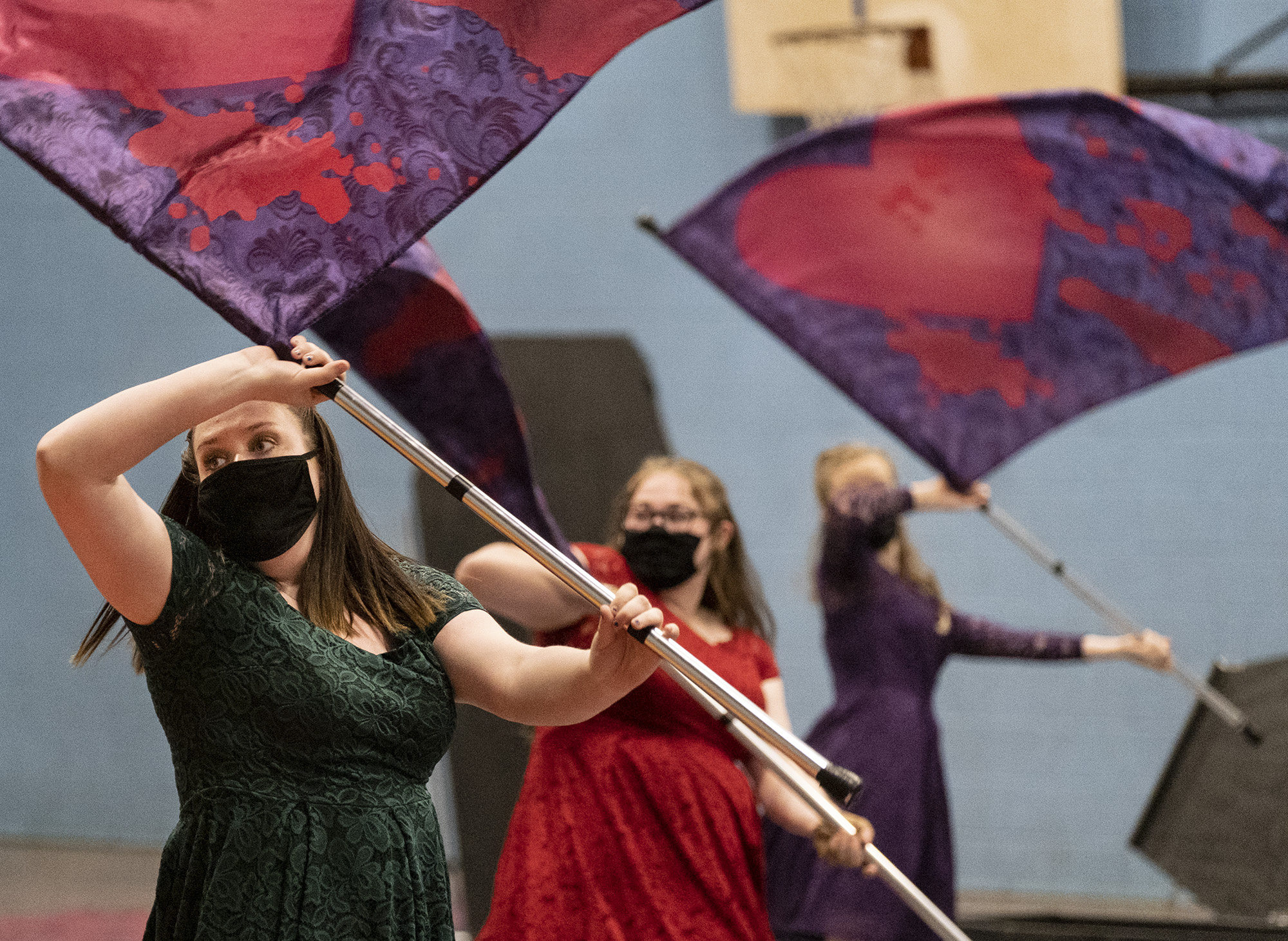Color Guard (Flag Spinning): Pine Tree Winter Guard makes semifinals in the world contest, Winter Guard International. 2000x1470 HD Wallpaper.