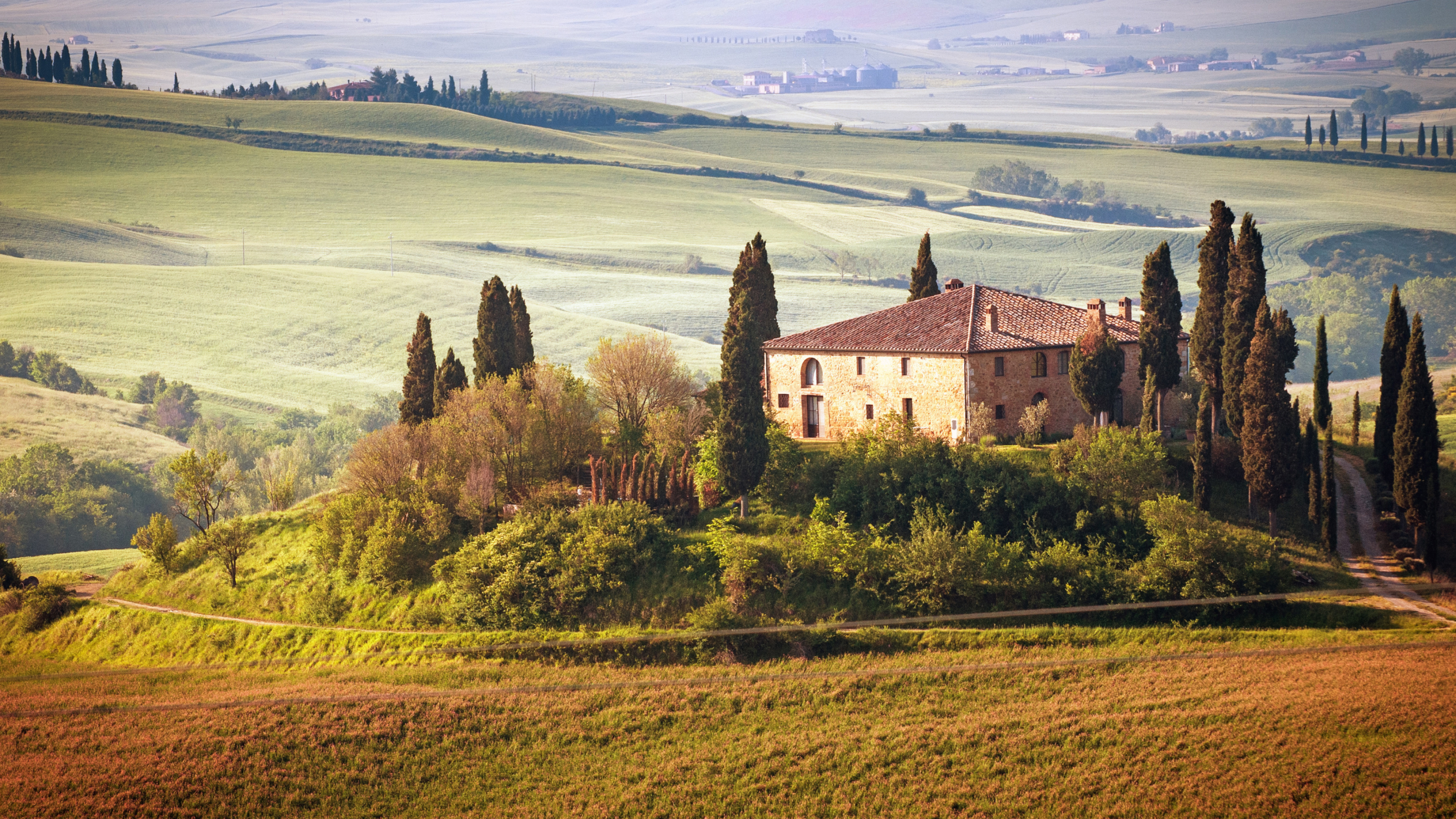 Country house, Italy, 4K wallpapers, Mediterranean charm, 3840x2160 4K Desktop