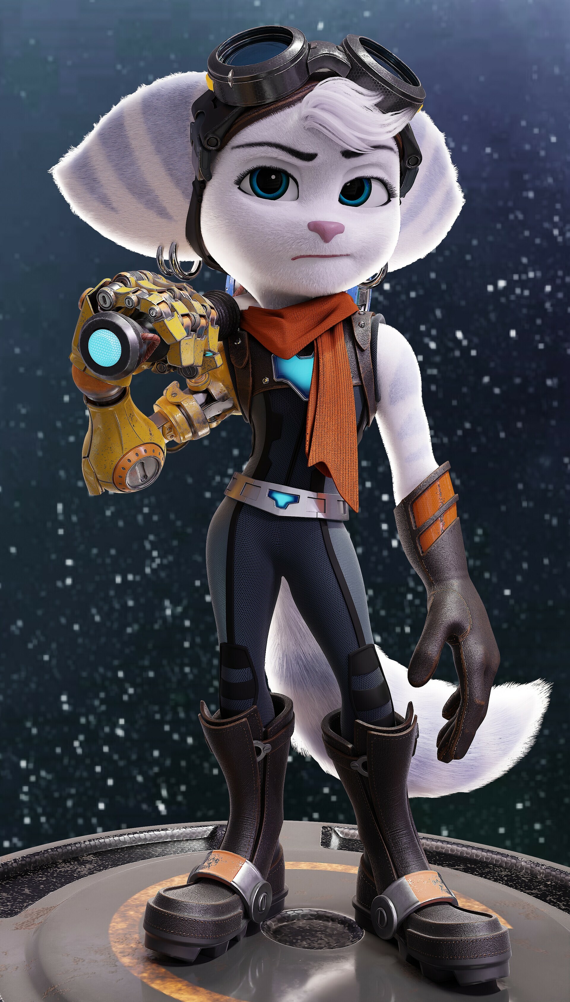 Ratchet and Clank: Rift Apart: Rivet, A female playable character. 1920x3380 HD Wallpaper.