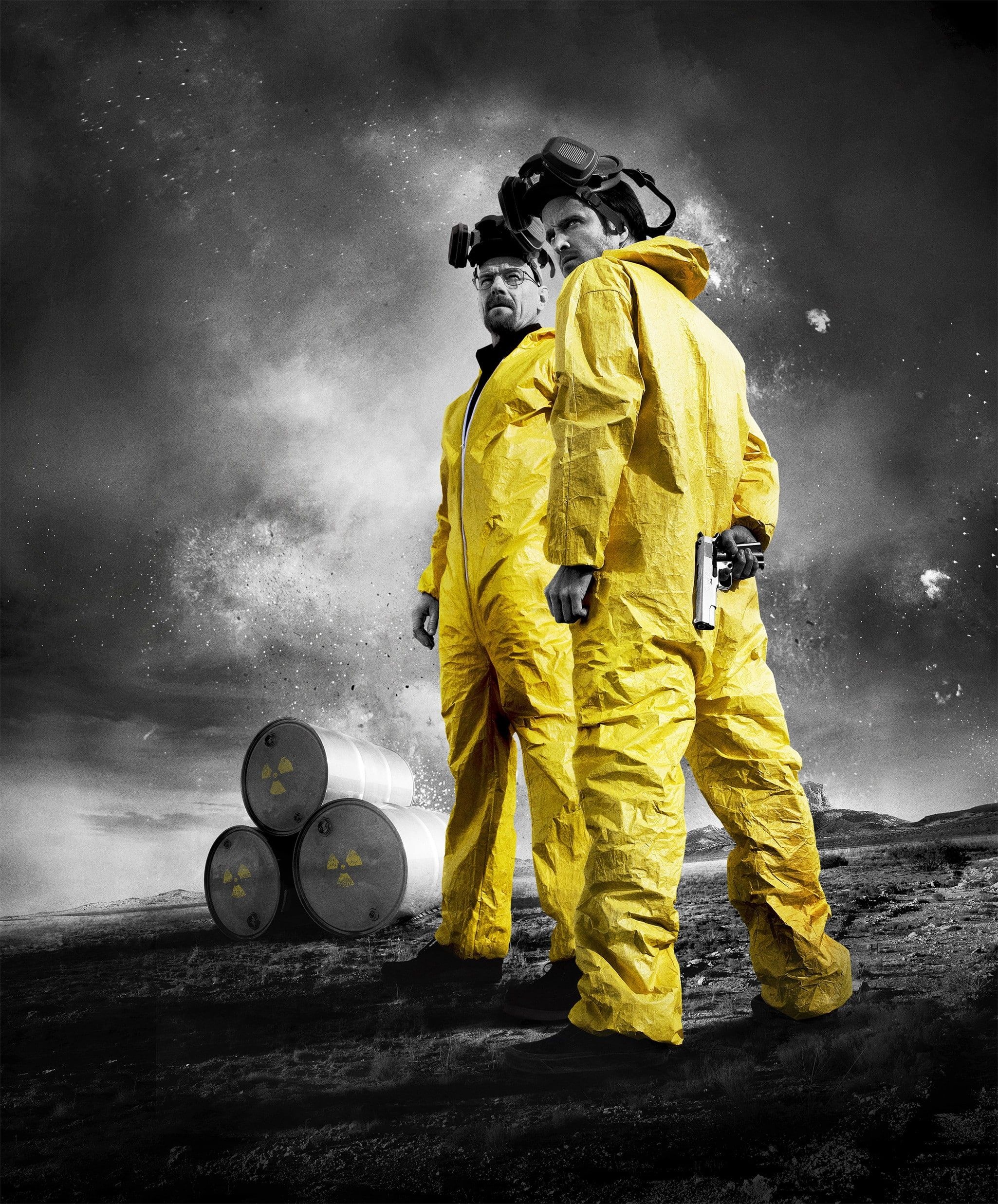 Breaking Bad, Walter White and Jesse Pinkman, Selective coloring, Visual artistry, 2050x2480 HD Phone