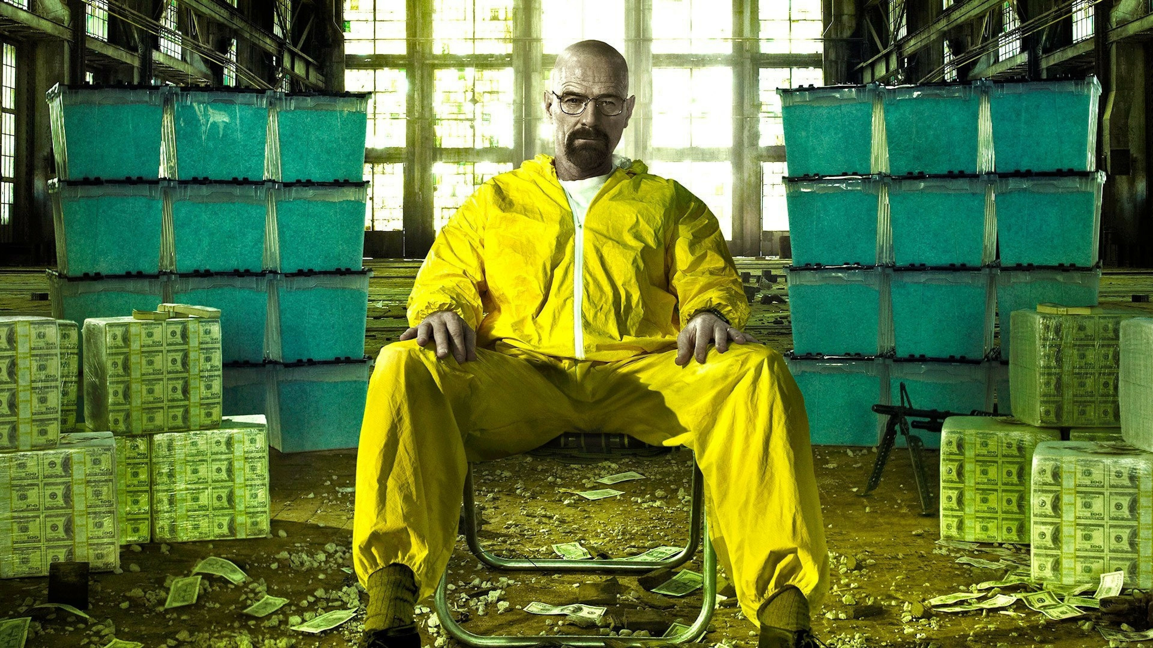 Breaking Bad: Bryan Cranston as Walter White, A high-school chemistry teacher. 3840x2160 4K Background.