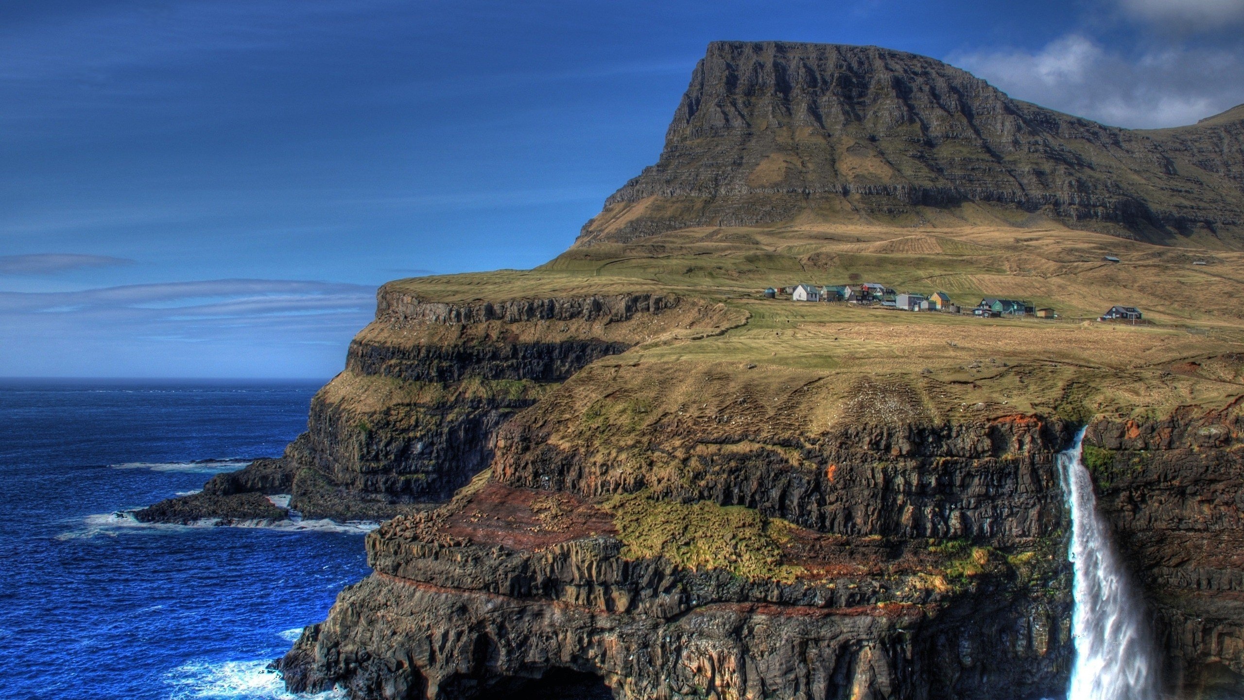 Coastal landscapes, Dramatic cliffs, Landmark views, Serene sea, 2560x1440 HD Desktop