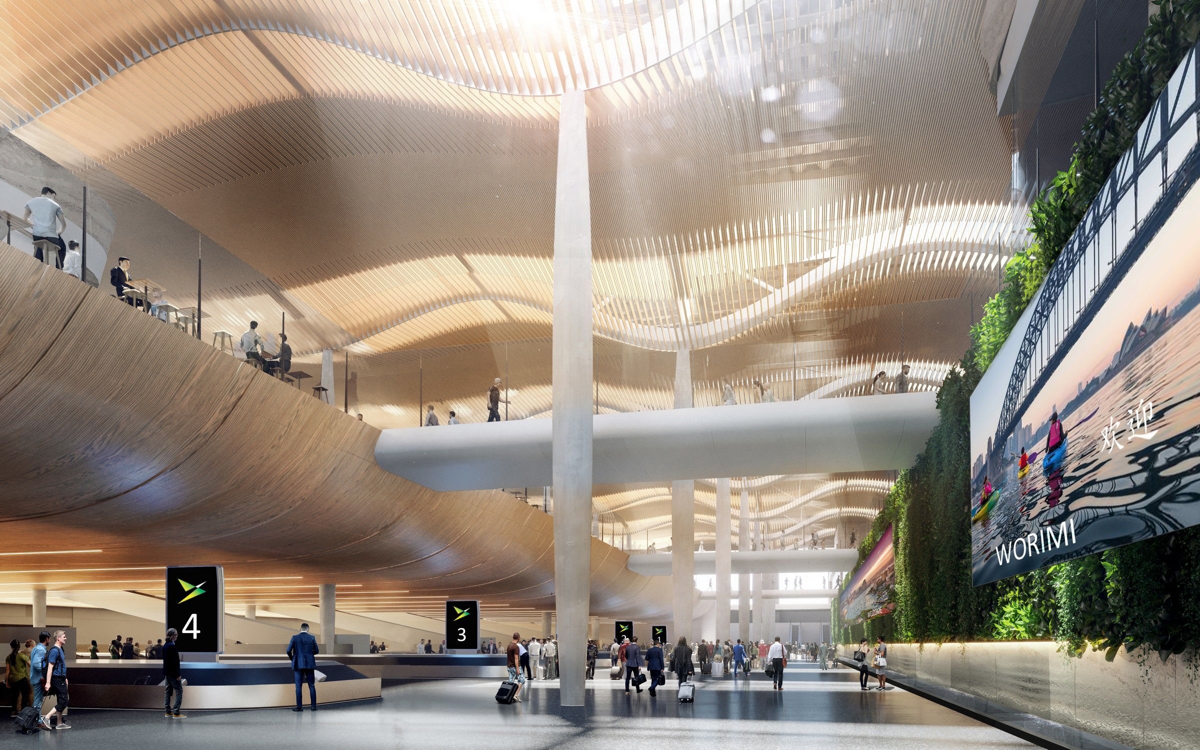 Sydney Airport, Western Sydney Airport, Zaha Hadid Architects, Medien 6, 2400x1500 HD Desktop