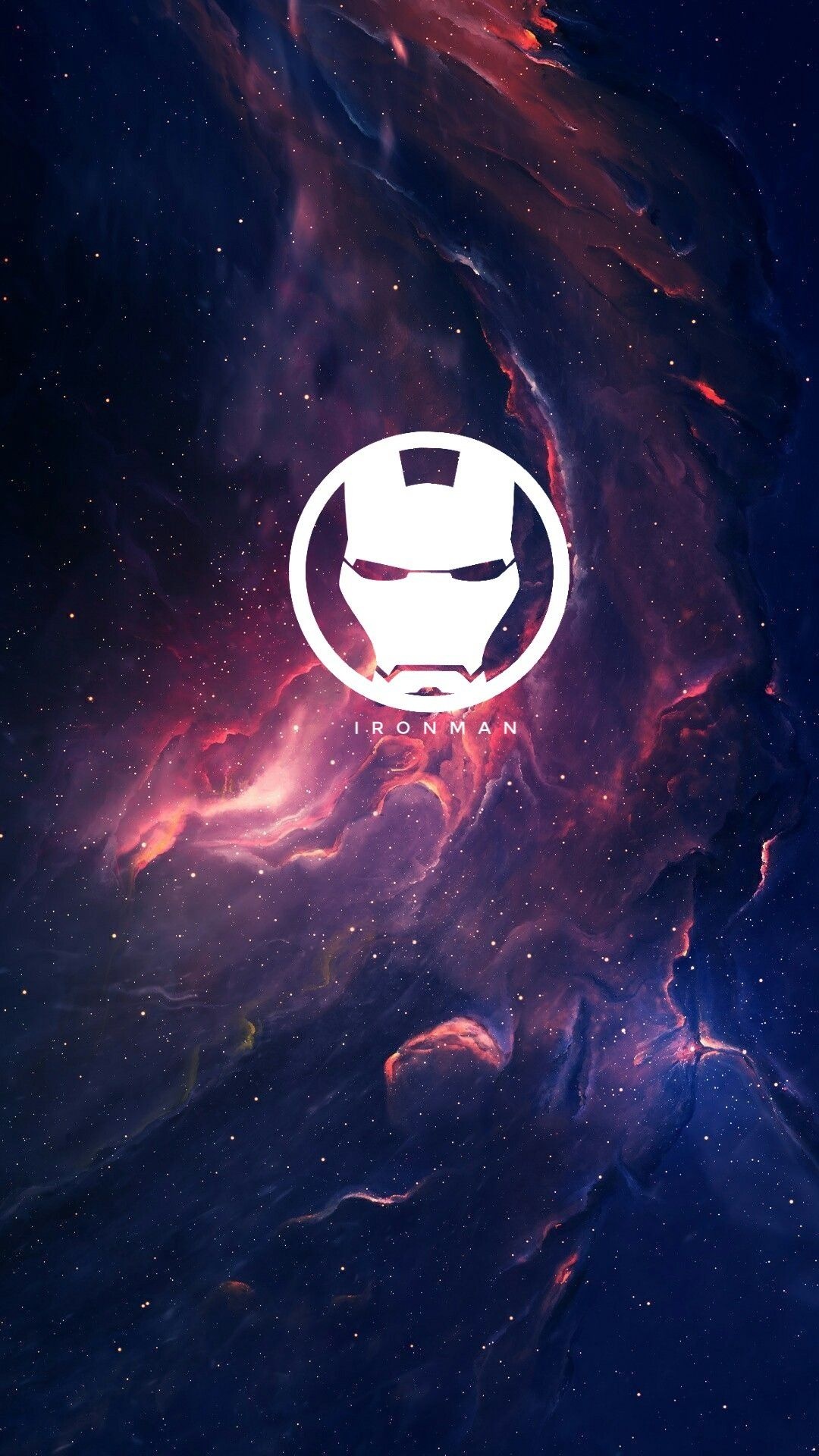 Space, Iron Man Logo Wallpaper, 1080x1920 Full HD Handy