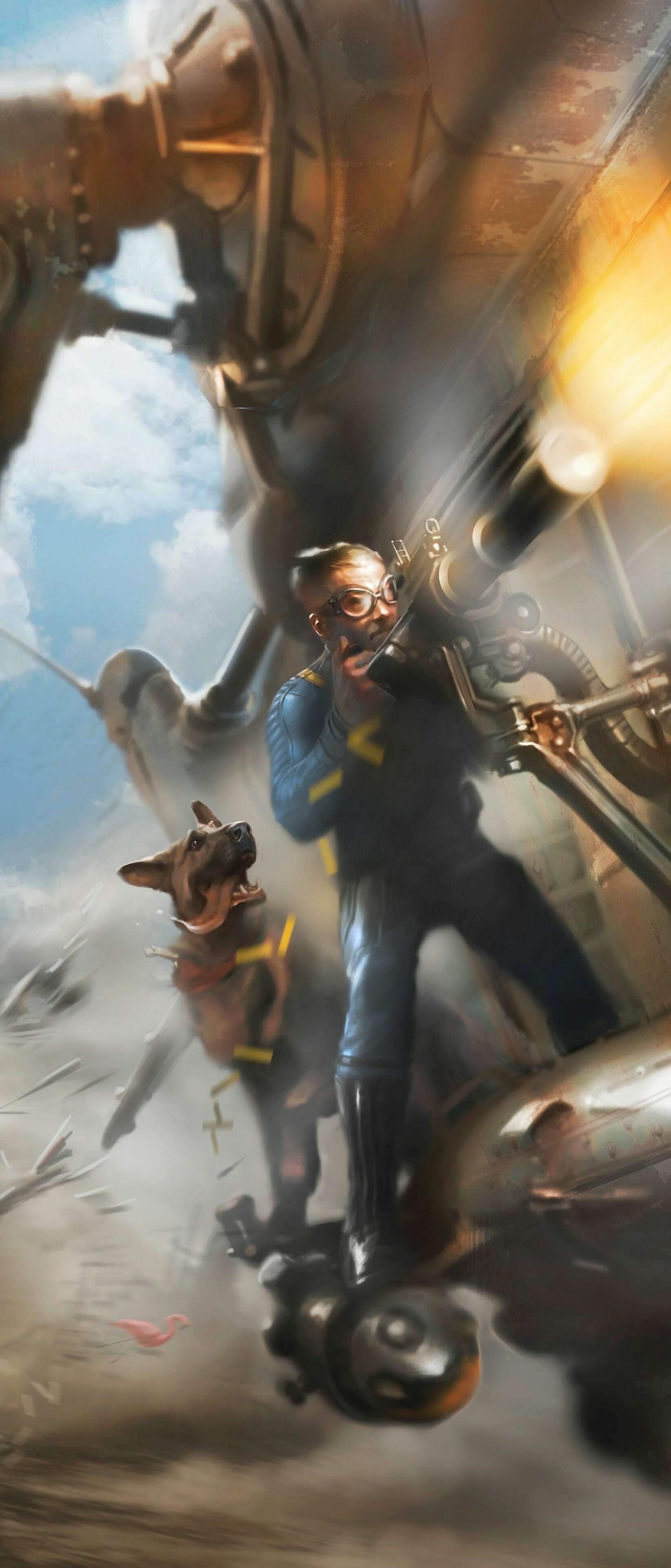 Fallout: The fifth major installment in the FO series. 1650x3840 HD Background.