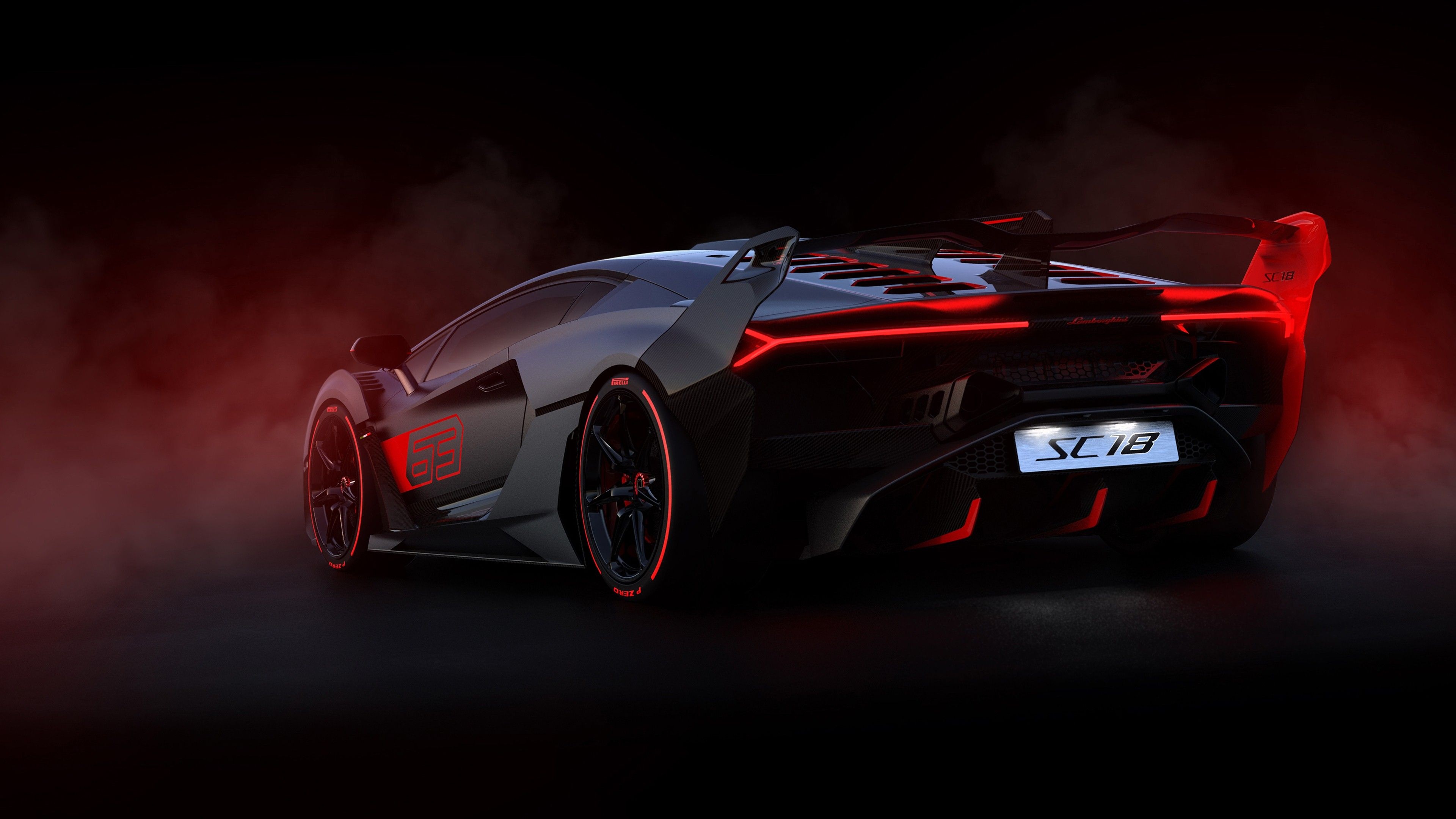 Sports Car: An automobile with two seats only, Lamborghini, Racing. 3840x2160 4K Background.