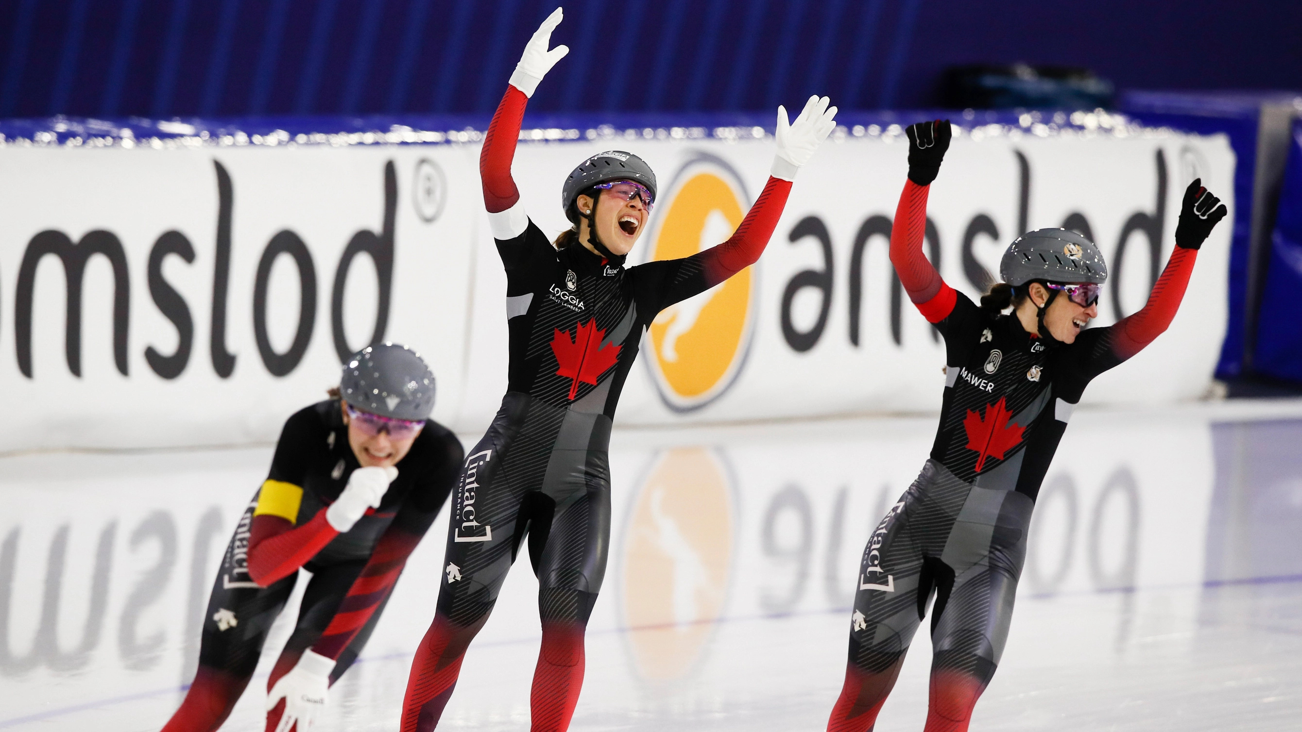 Speed Skating: Team Canada, Long track speed skaters, Winners of 37 Olympic and over 150 World Championship medals. 2680x1510 HD Wallpaper.