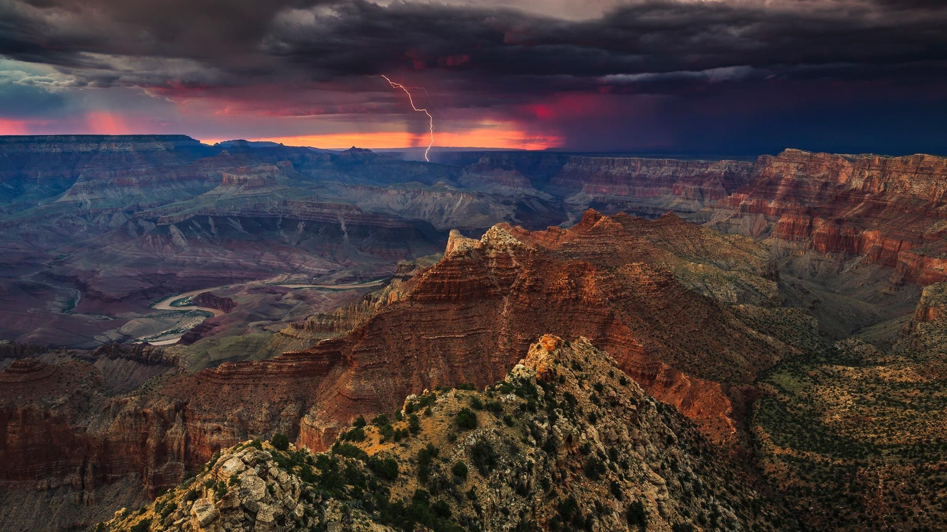 Colorado River, Grand Canyon National Park, Natural splendor, Pristine wilderness, 1920x1080 Full HD Desktop
