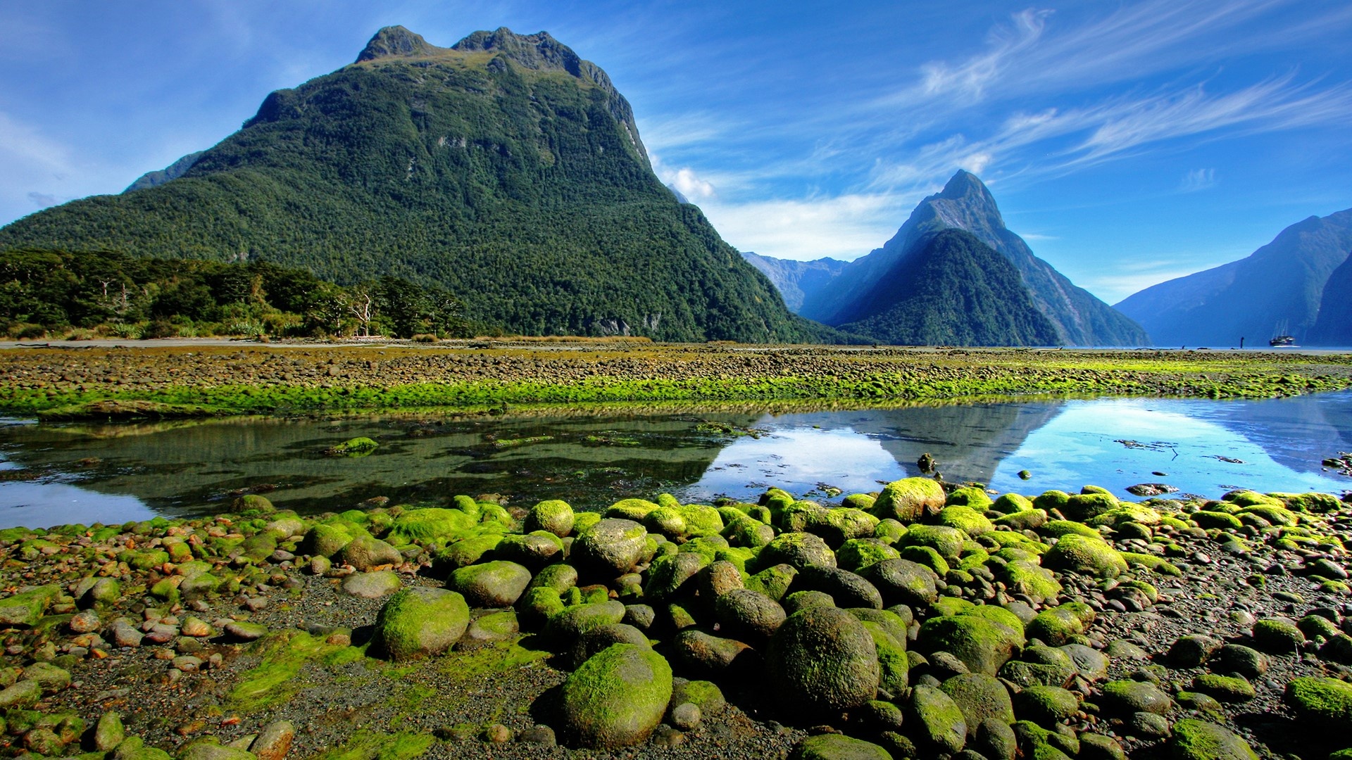 Fiordland National Park, Natural wonders, Pristine wilderness, Captivating scenery, 1920x1080 Full HD Desktop