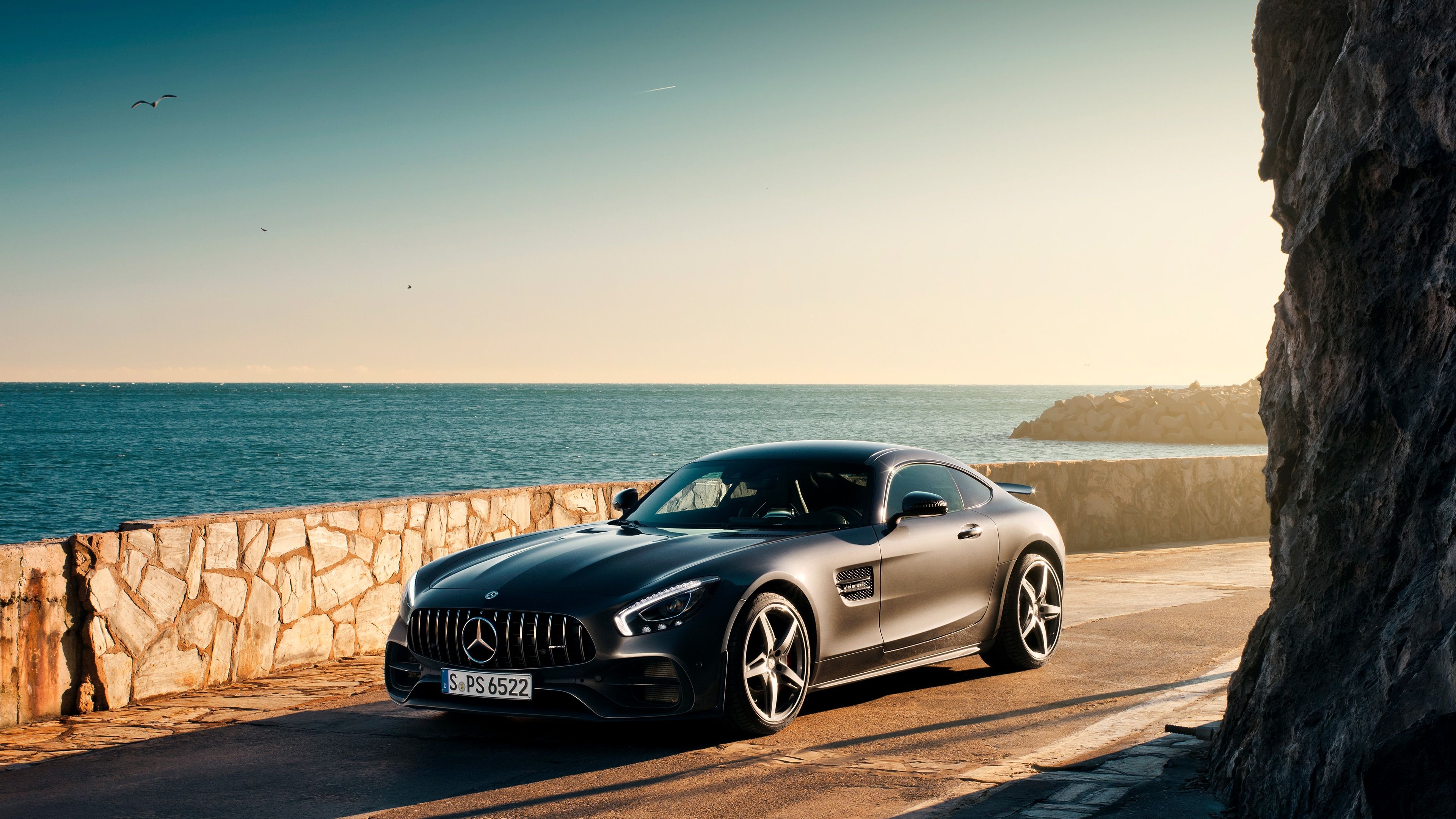 Mercedes-Benz AMG GT, Powerful performance, Stunning design, Exhilarating driving experience, 3840x2160 4K Desktop