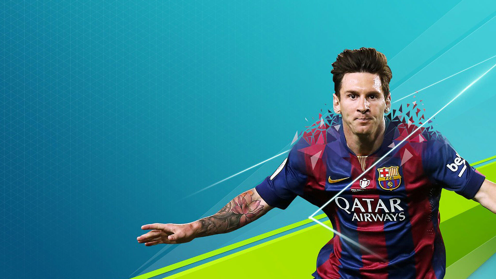 FIFA: Barcelona's Lionel Messi, Cover athlete of 16' installment. 1920x1080 Full HD Background.