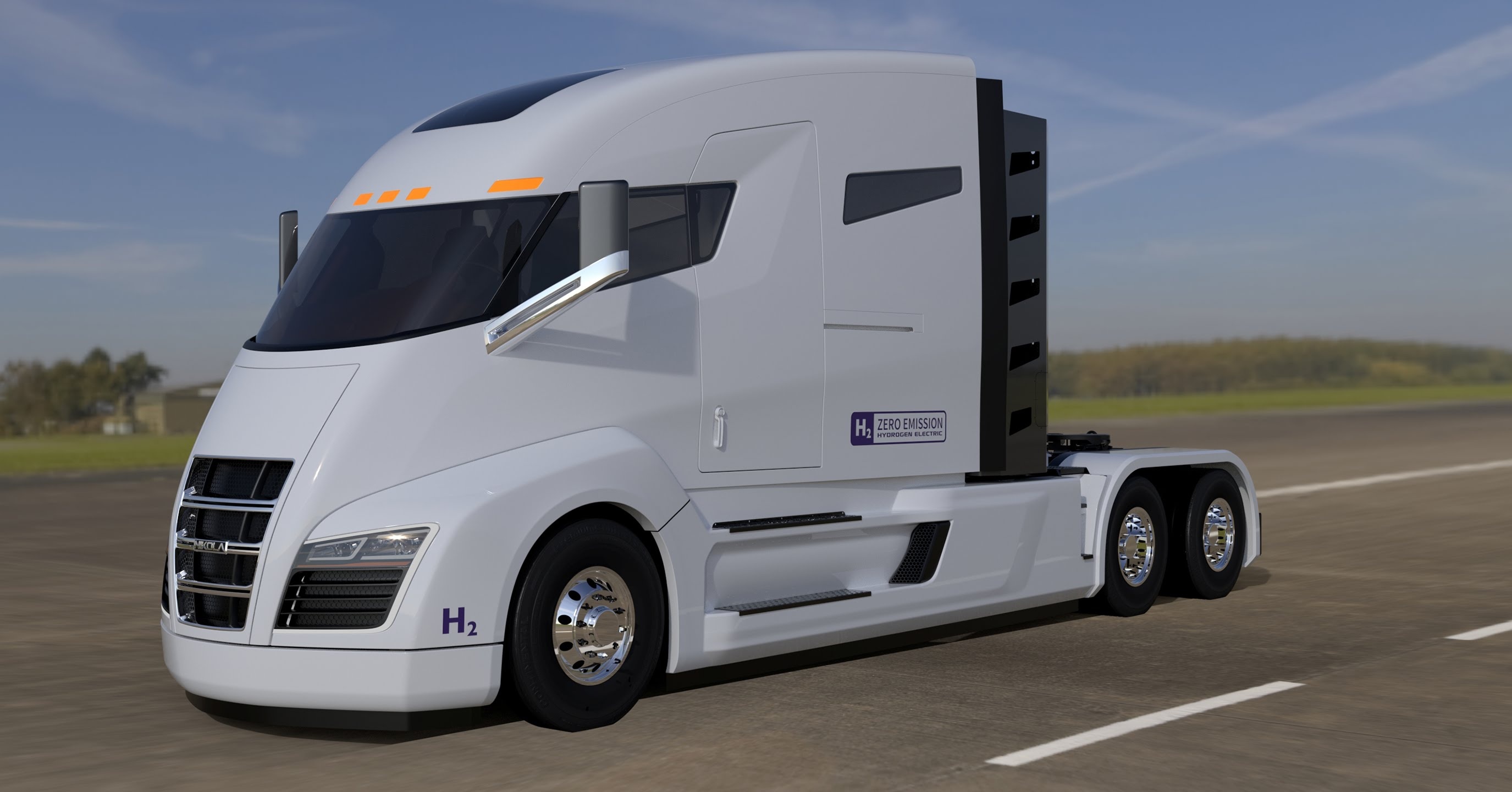 Nikola Motor, hydrogen fuelled semi truck, manufacturing plant, Arizona, 2750x1440 HD Desktop