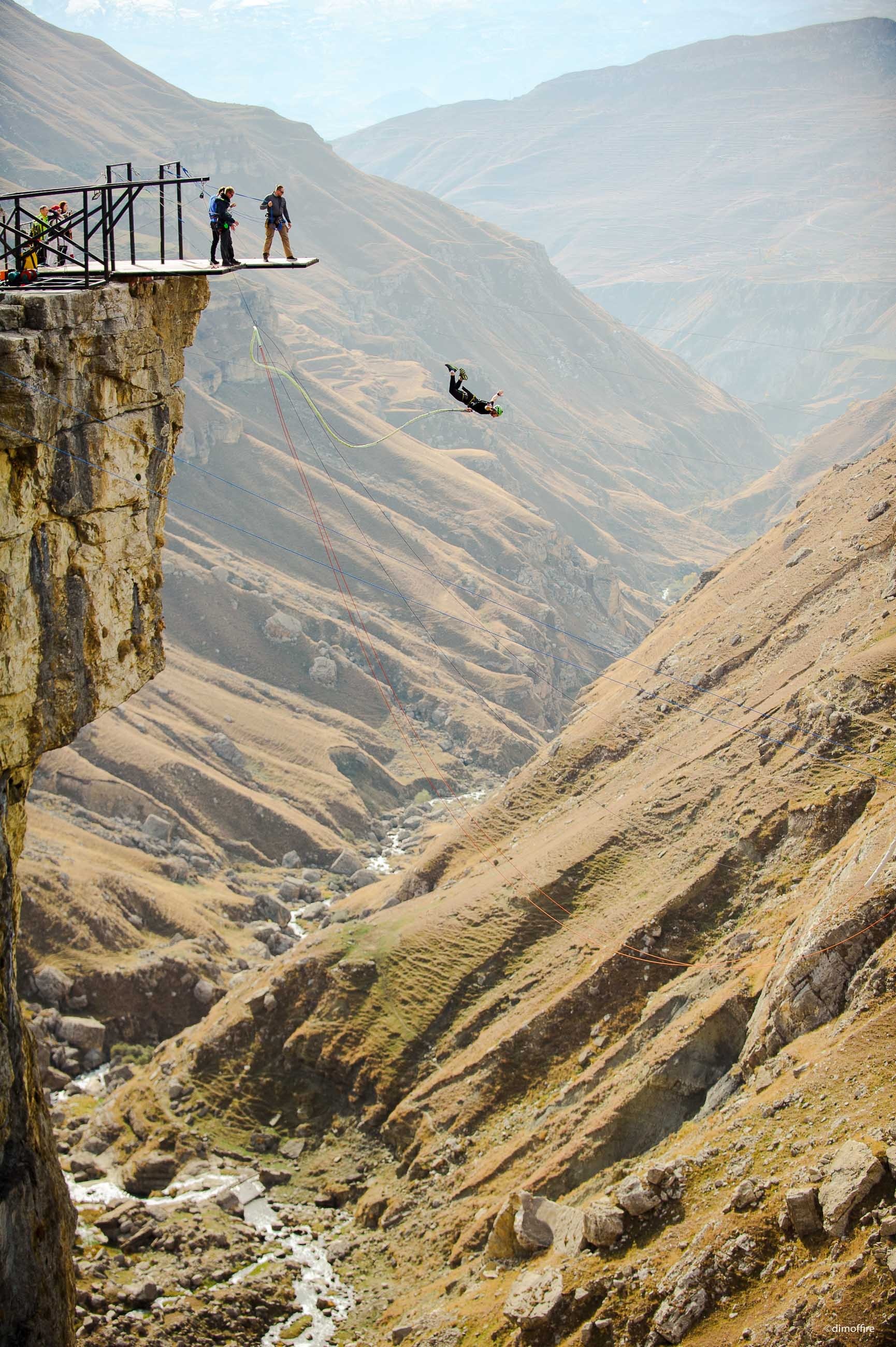 Bungee Jumping: Canyon landscape, A cliff launching pad, Extreme height, Free-falling. 1730x2600 HD Wallpaper.