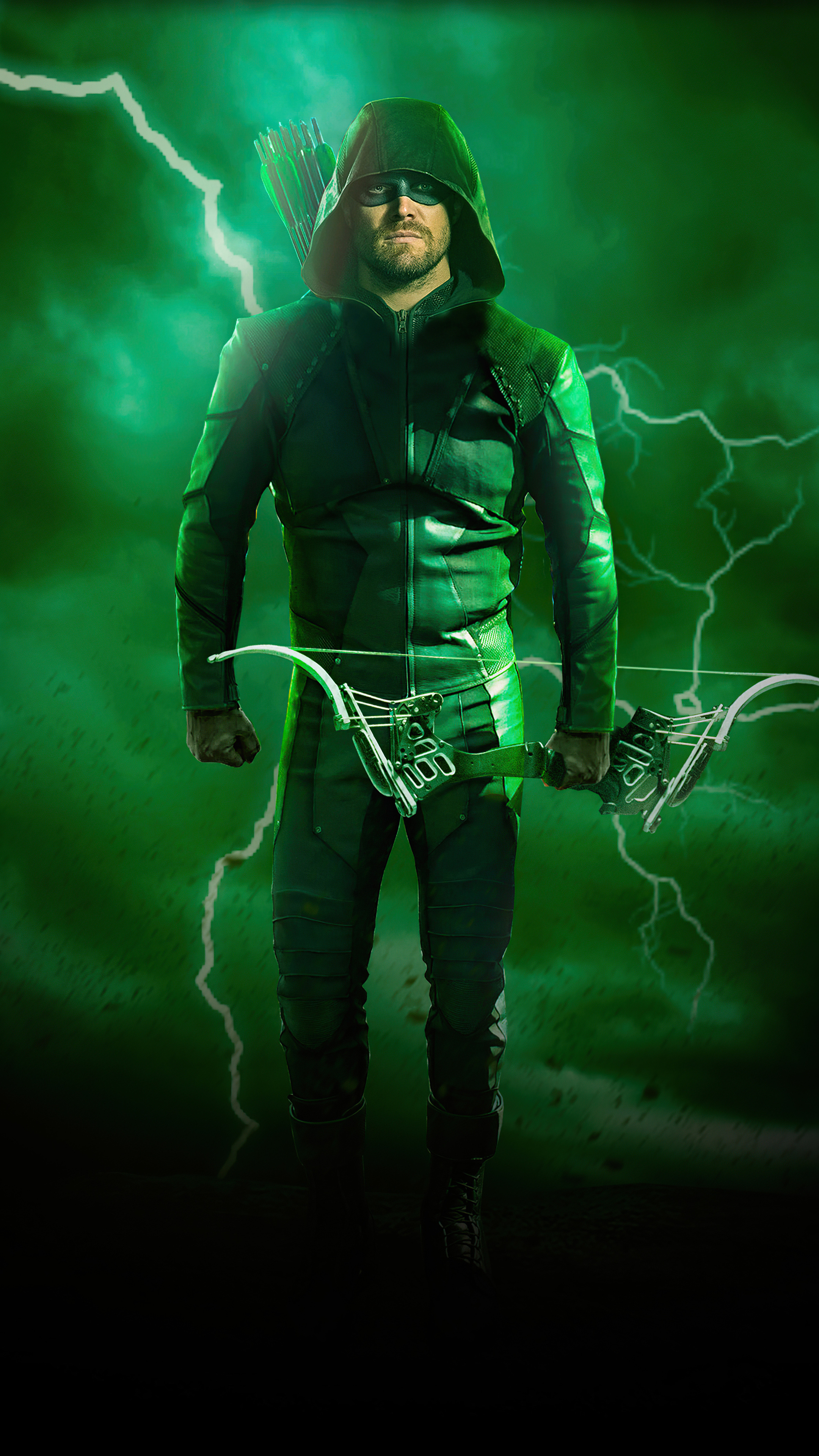Green Arrow and Flash: Oliver Jonas Queen, A wealthy businessman and owner of Queen Consolidated. 2160x3840 4K Background.