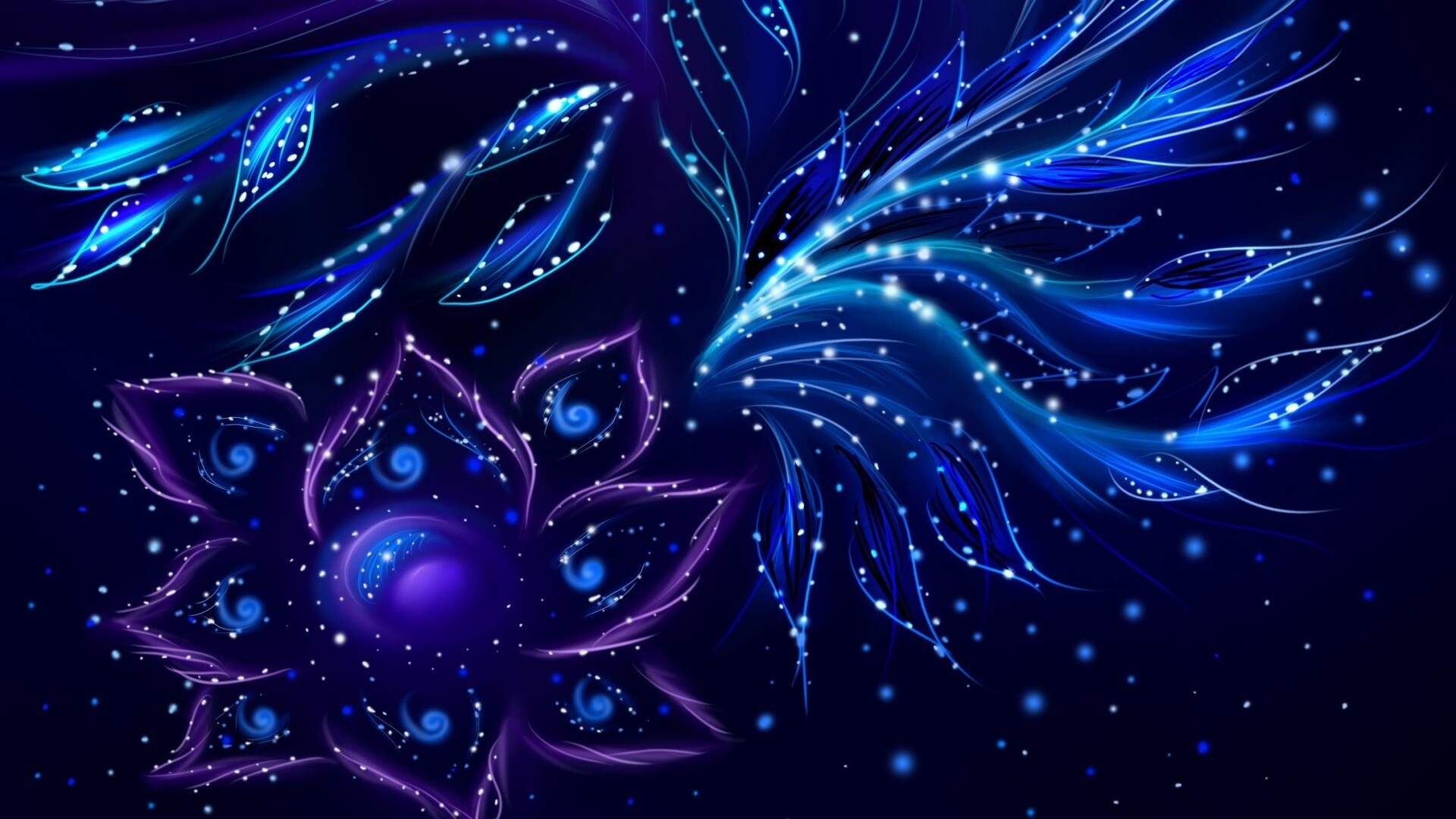 Glow in the Dark: Astronomical objects, Aesthetic, Glowing pattern, Abstract. 1920x1080 Full HD Background.