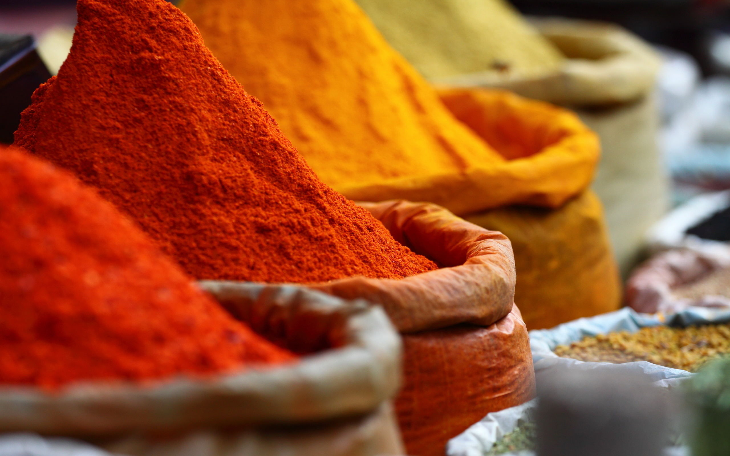 Spices: Paprika, a universal seasoning, Turmeric. 2560x1600 HD Wallpaper.