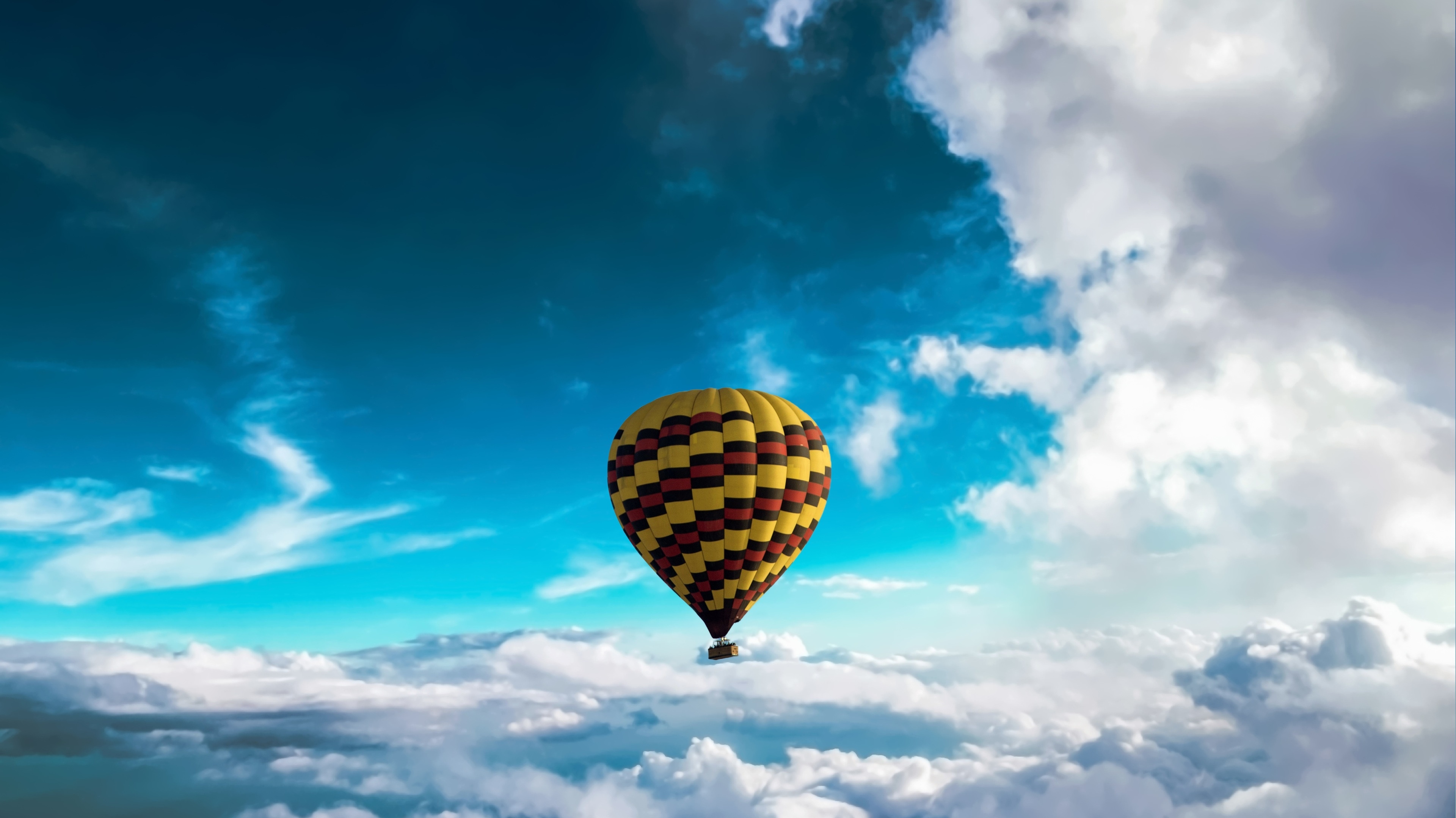 Hot Air Balloon: International Aviation Federation, The Safest Air Sport In Aviation. 3840x2160 4K Background.