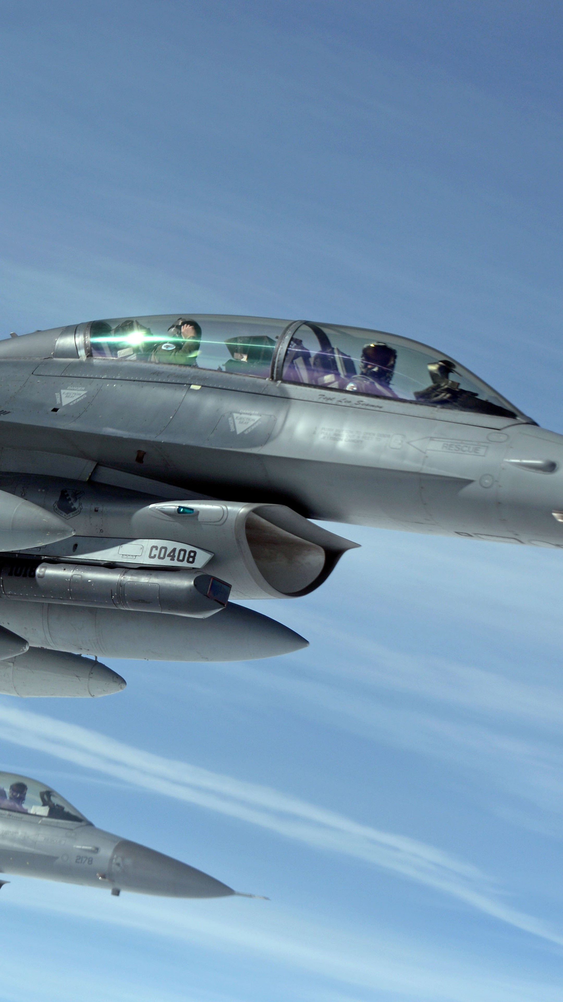 F-16 Fighting Falcon, US Army, US Air Force, 2160x3840 4K Phone