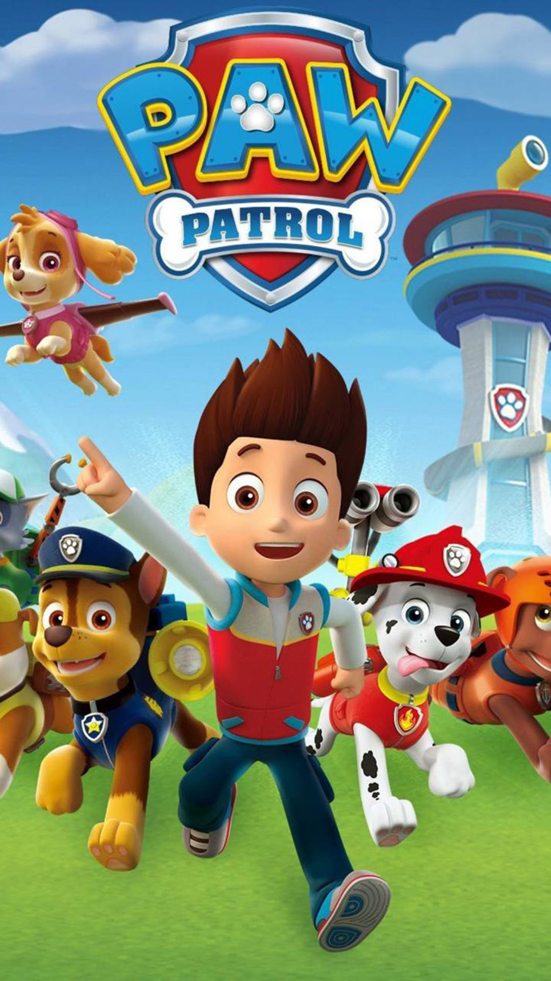Paw Patrol backgrounds HD, Animated adventure, Canine heroes, Exciting missions, 1080x1920 Full HD Phone