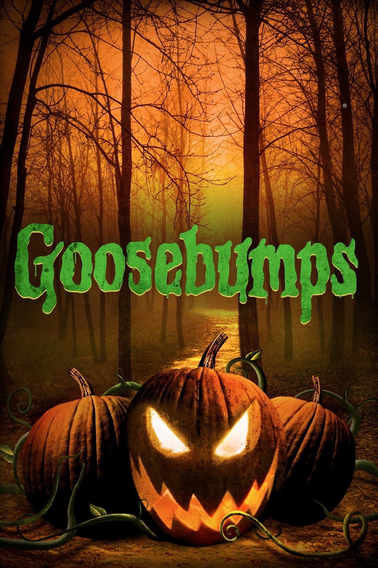 Goosebumps (TV Series): A jack-o-lantern, A carved pumpkin, Halloween TV show, 1995-1998. 1280x1920 HD Background.