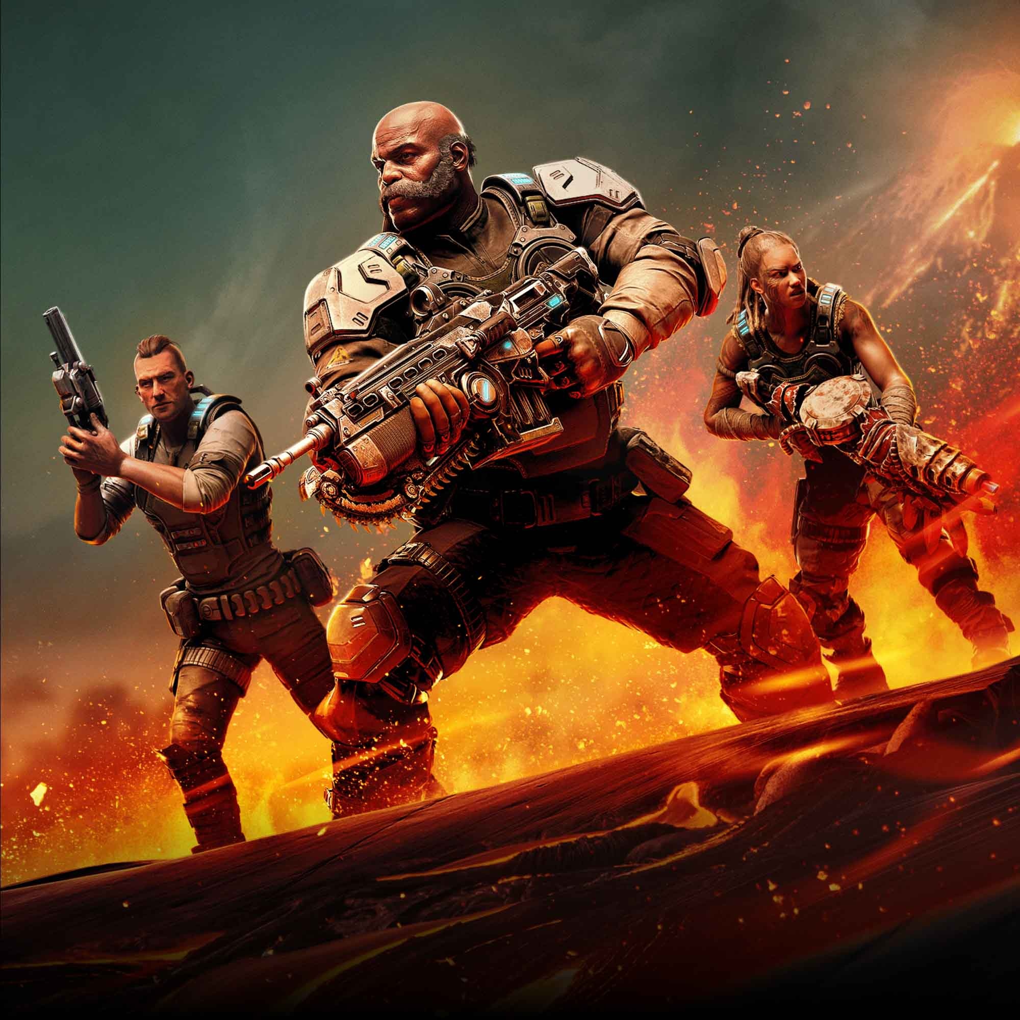 Gears 5 hub, Navigation ease, Game information, Latest updates, 2000x2000 HD Handy