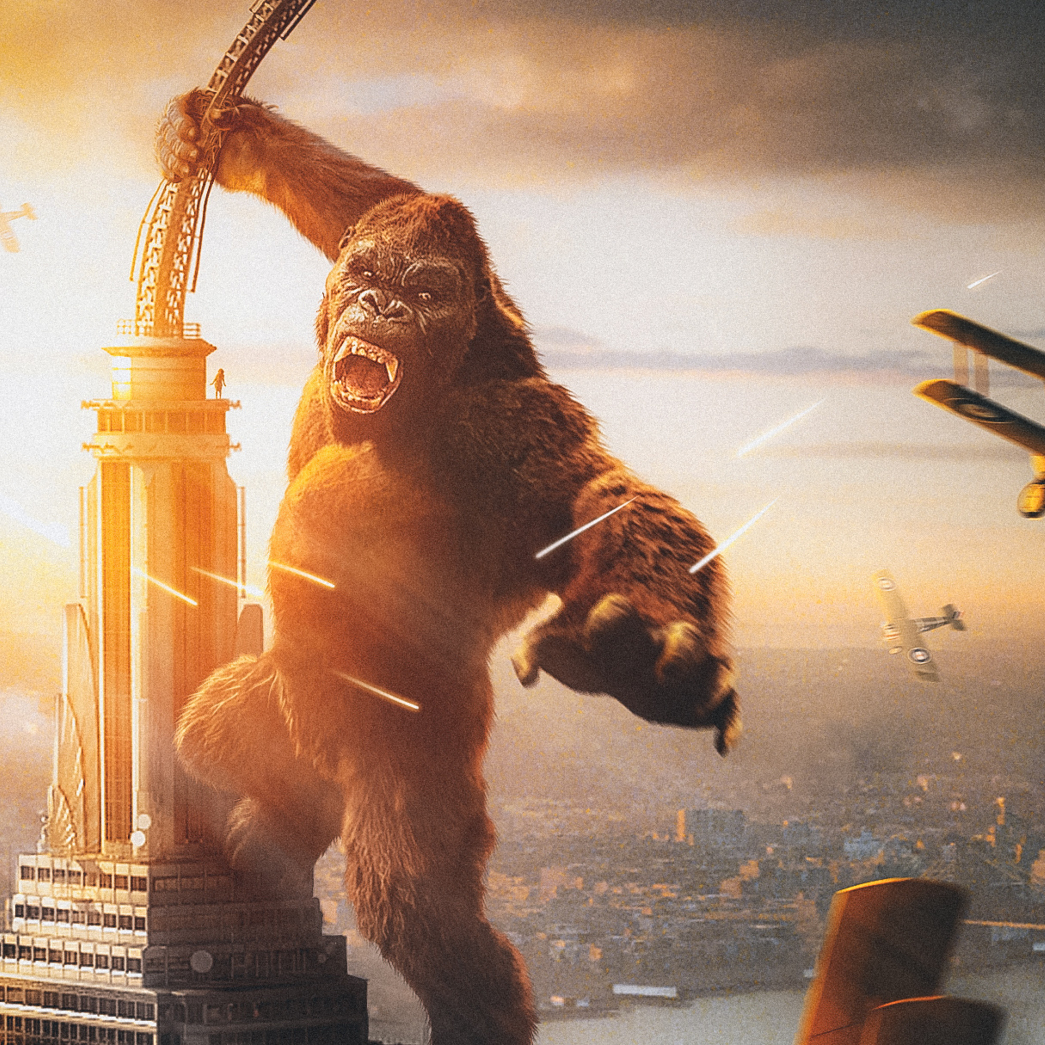 King Kong: A massive ape, who originally resided on Skull Island. 2050x2050 HD Background.