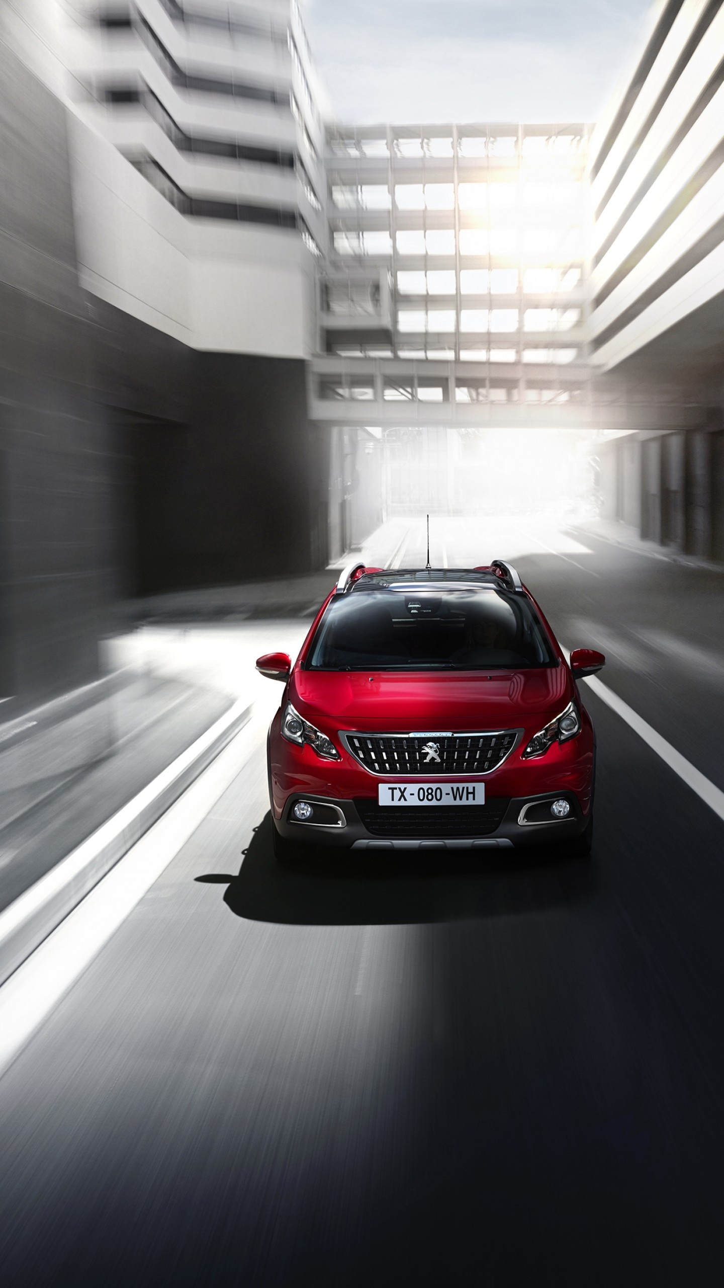 Peugeot 2008, Geneva Auto Show showcase, Crossover car beauty, Red cars and bikes, 1440x2560 HD Phone