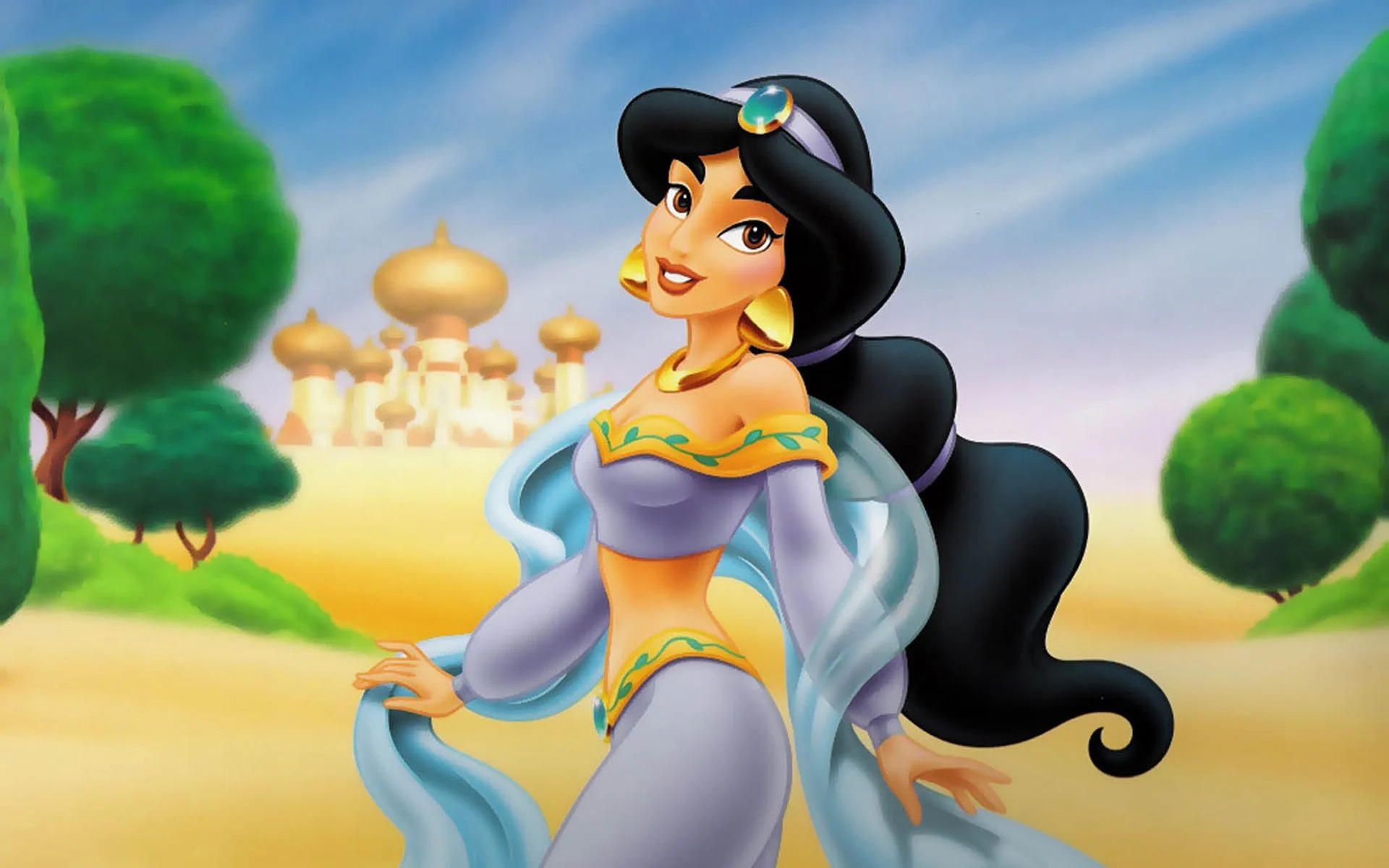 Aladdin and Jasmine, Cartoon wallpapers, Aladdin and Jasmine cartoon backgrounds, 1920x1200 HD Desktop