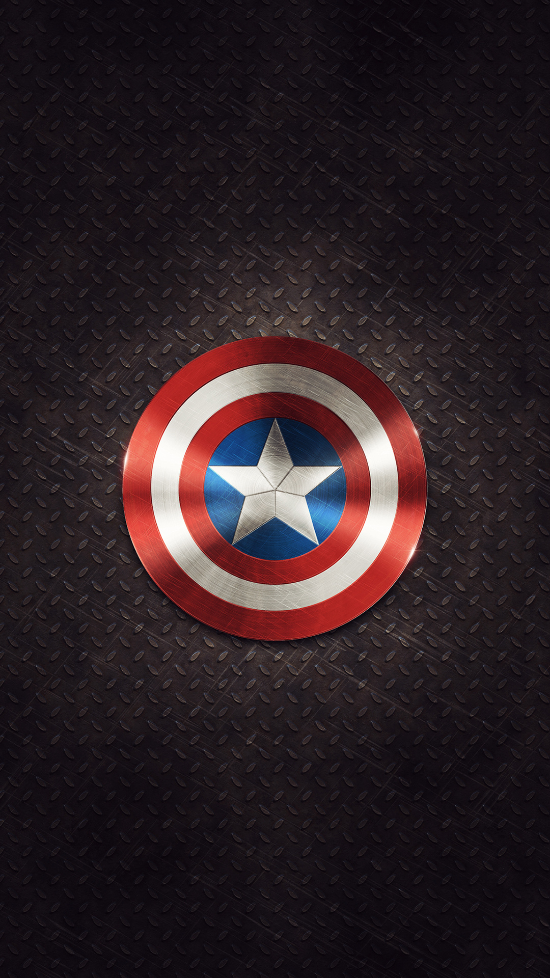 Captain America: The character's signature shield is made of vibranium. 1080x1920 Full HD Wallpaper.