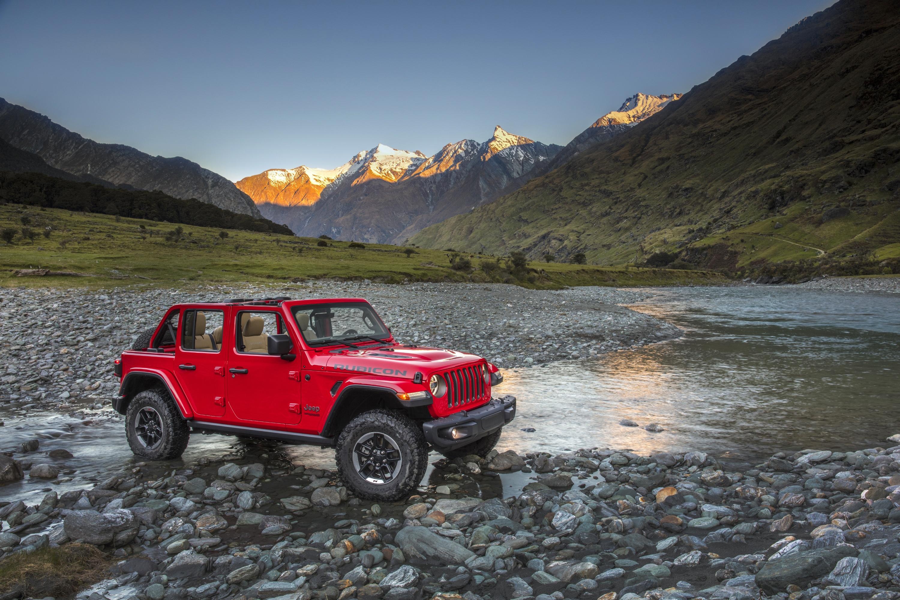 Off-road Driving: Jeep Wrangler JL, Hybrid electric power, An off-road adventure. 3000x2000 HD Background.