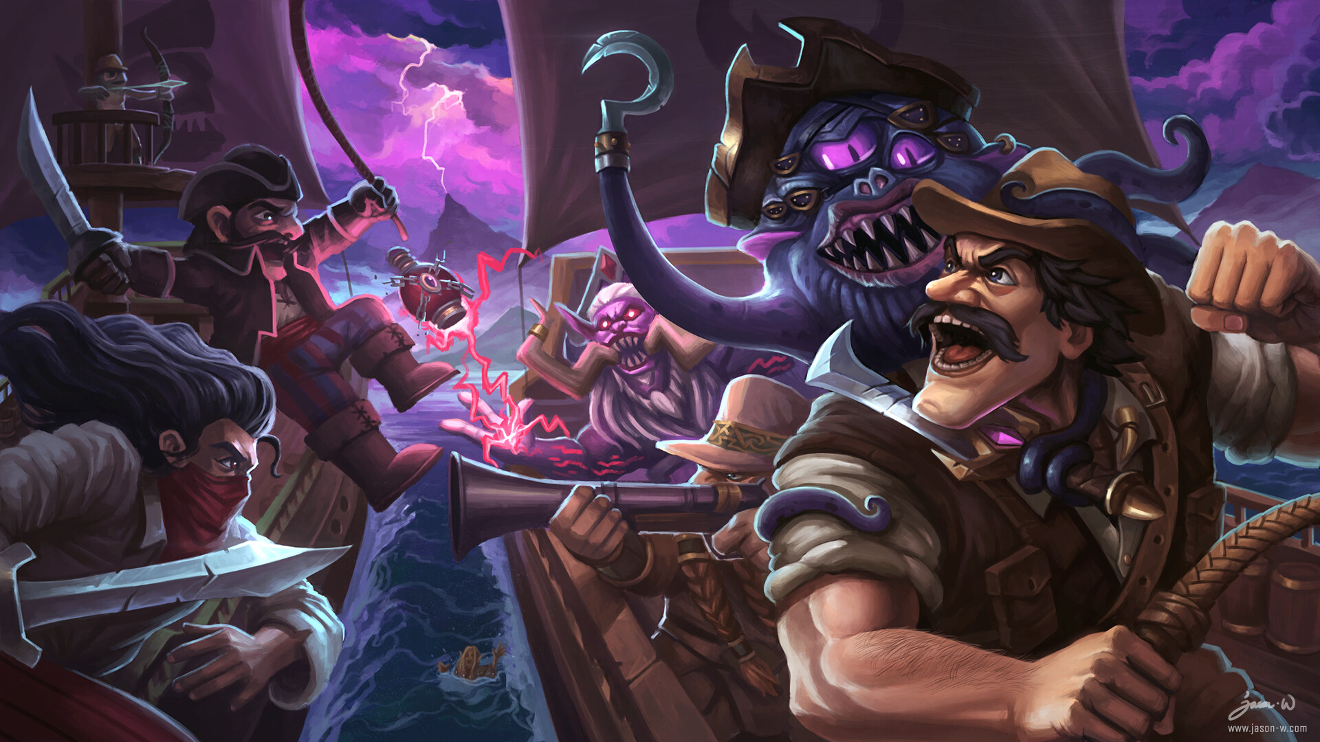 Hearthstone: It was among the yearly top 10 most viewed games on Twitch for five years after launch, A free-to-play video game. 1920x1080 Full HD Background.