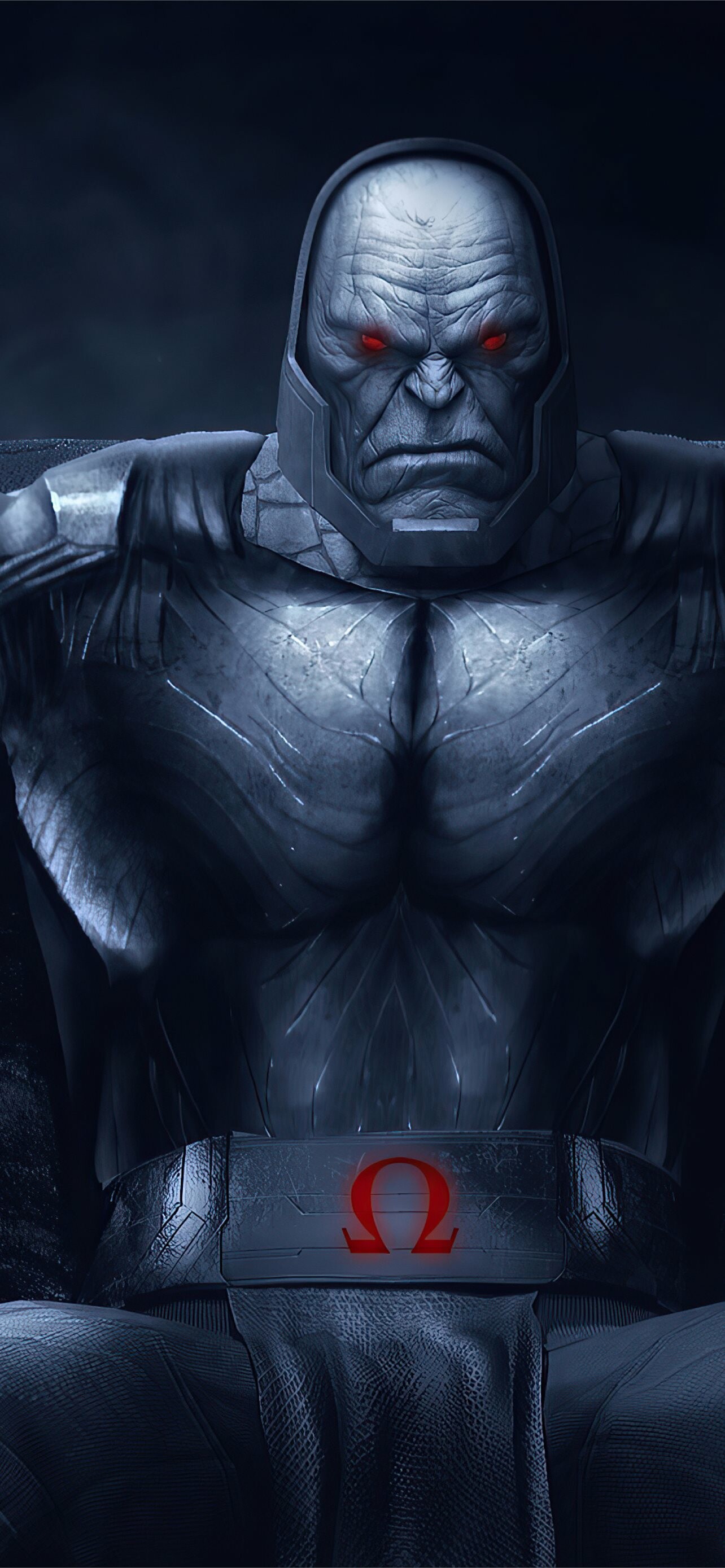 DC Villain: Darkseid, A New God and the tyrannical Lord of Apokolips. 1290x2780 HD Background.