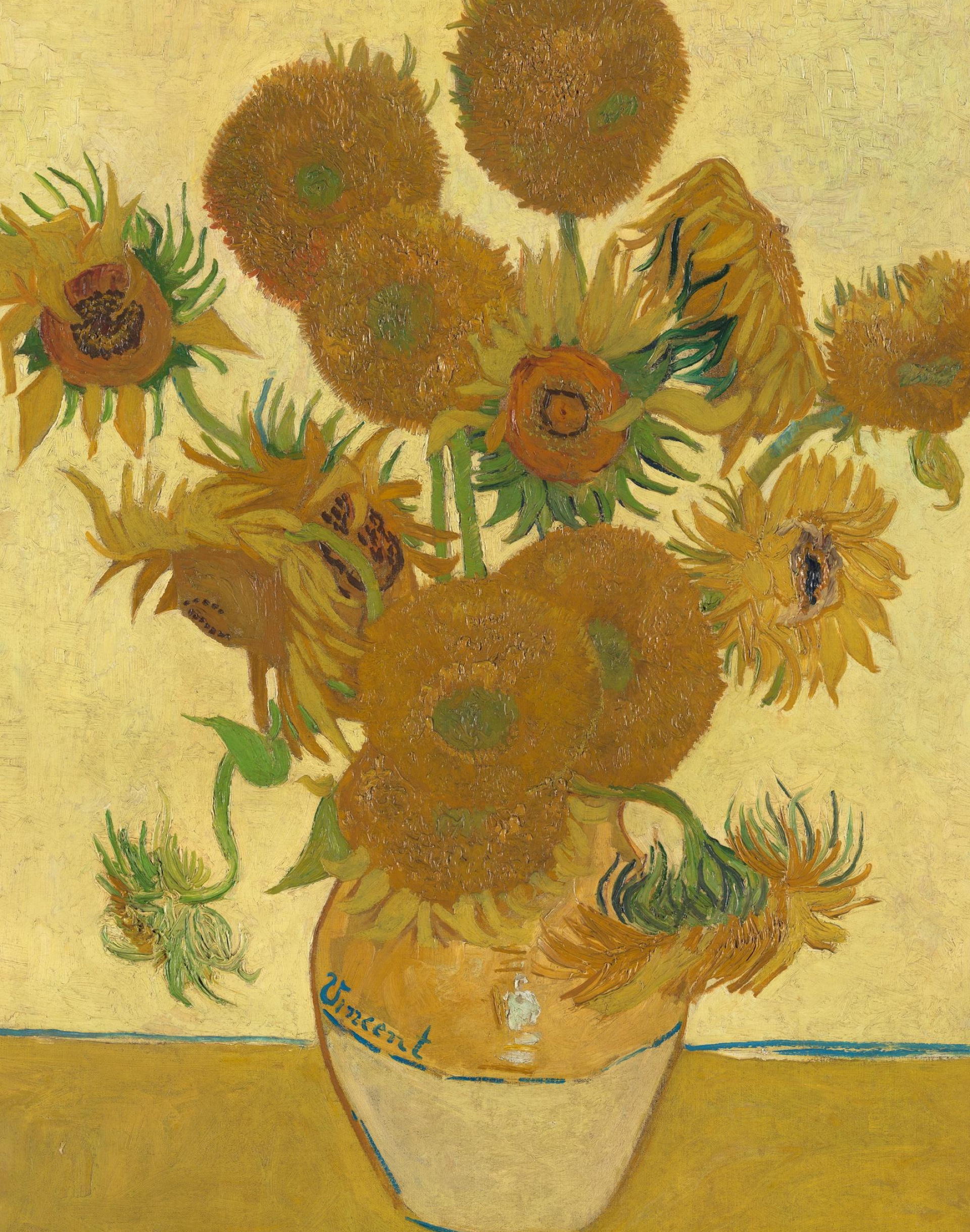 Vincent van Gogh, Sunflowers painting, National Gallery, London, 1920x2440 HD Phone