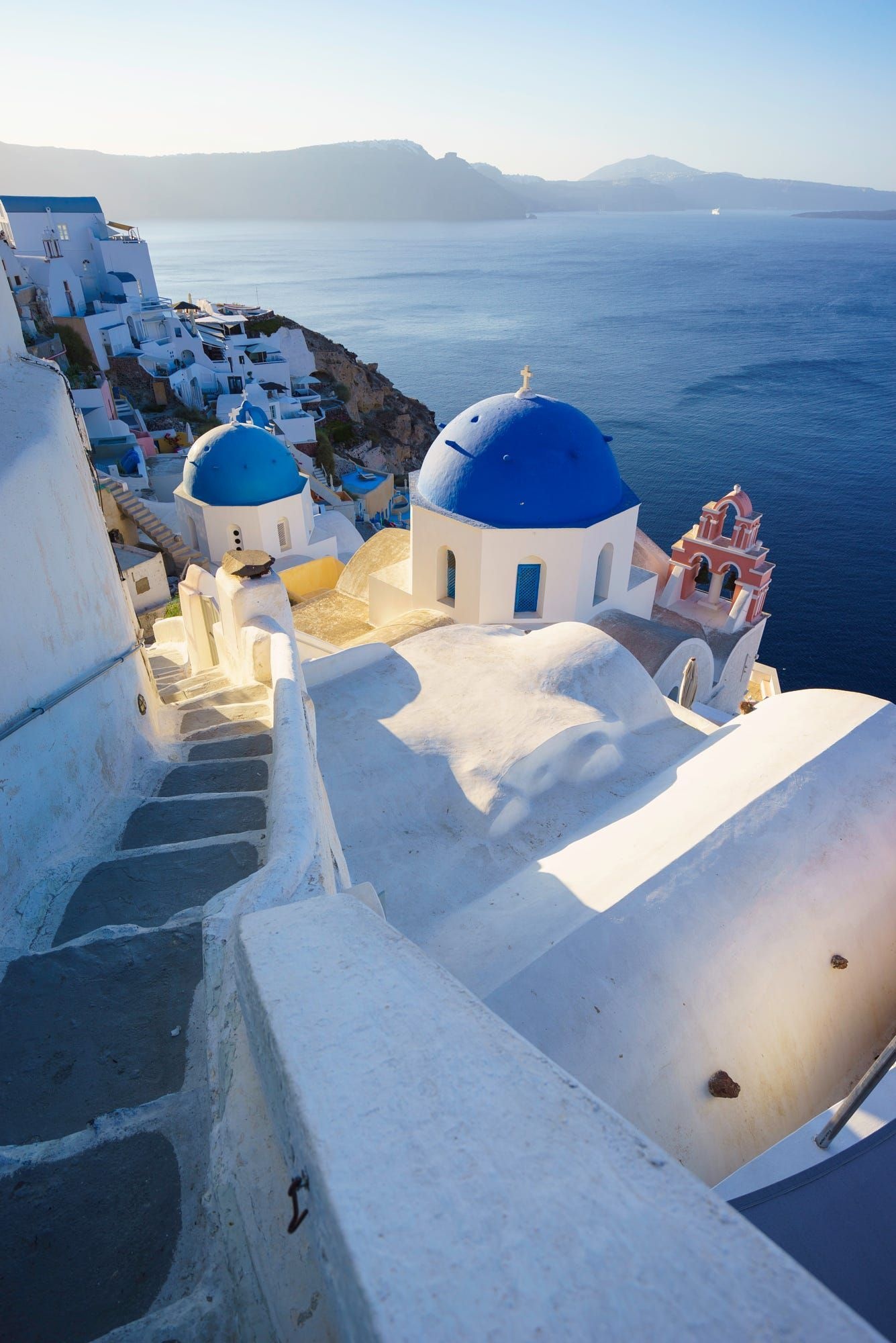 Blue Domes of Oia, 4K HD wallpapers, Santorini, Travels, 1340x2000 HD Phone