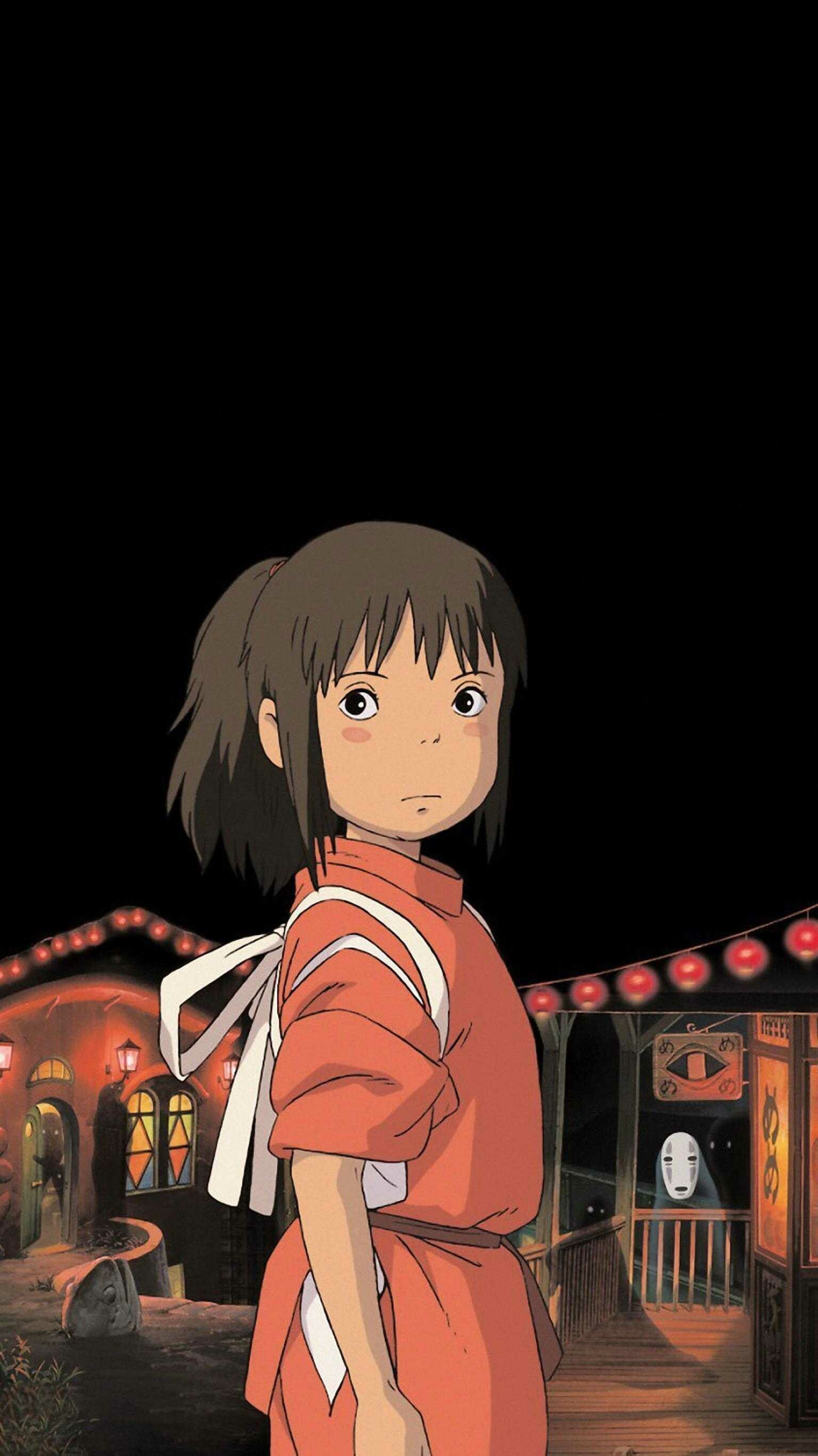 Spirited Away: Chihiro, Sen to Chihiro no Kamikakushi, Animated cartoon. 1540x2740 HD Background.