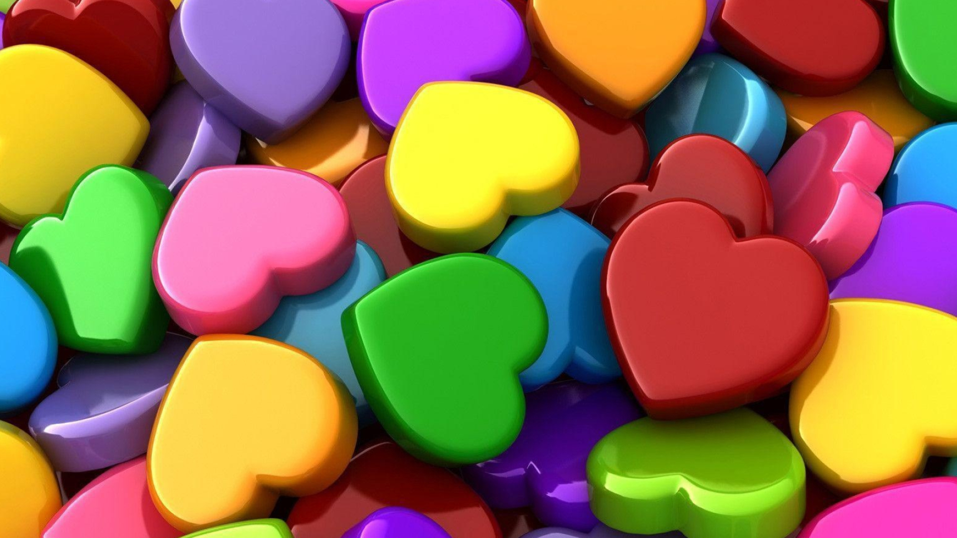 Colorful hearts, Backgrounds, Top free, 1920x1080 Full HD Desktop