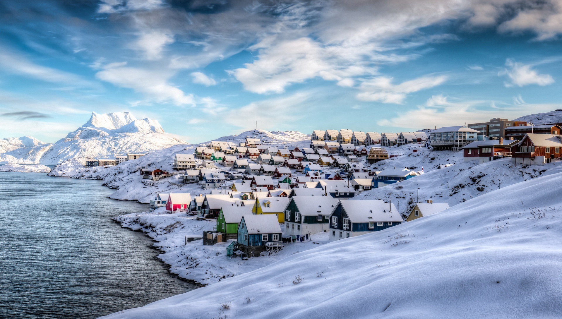 Greenland: All towns and settlements of the island are situated along the ice-free coast. 1920x1090 HD Wallpaper.