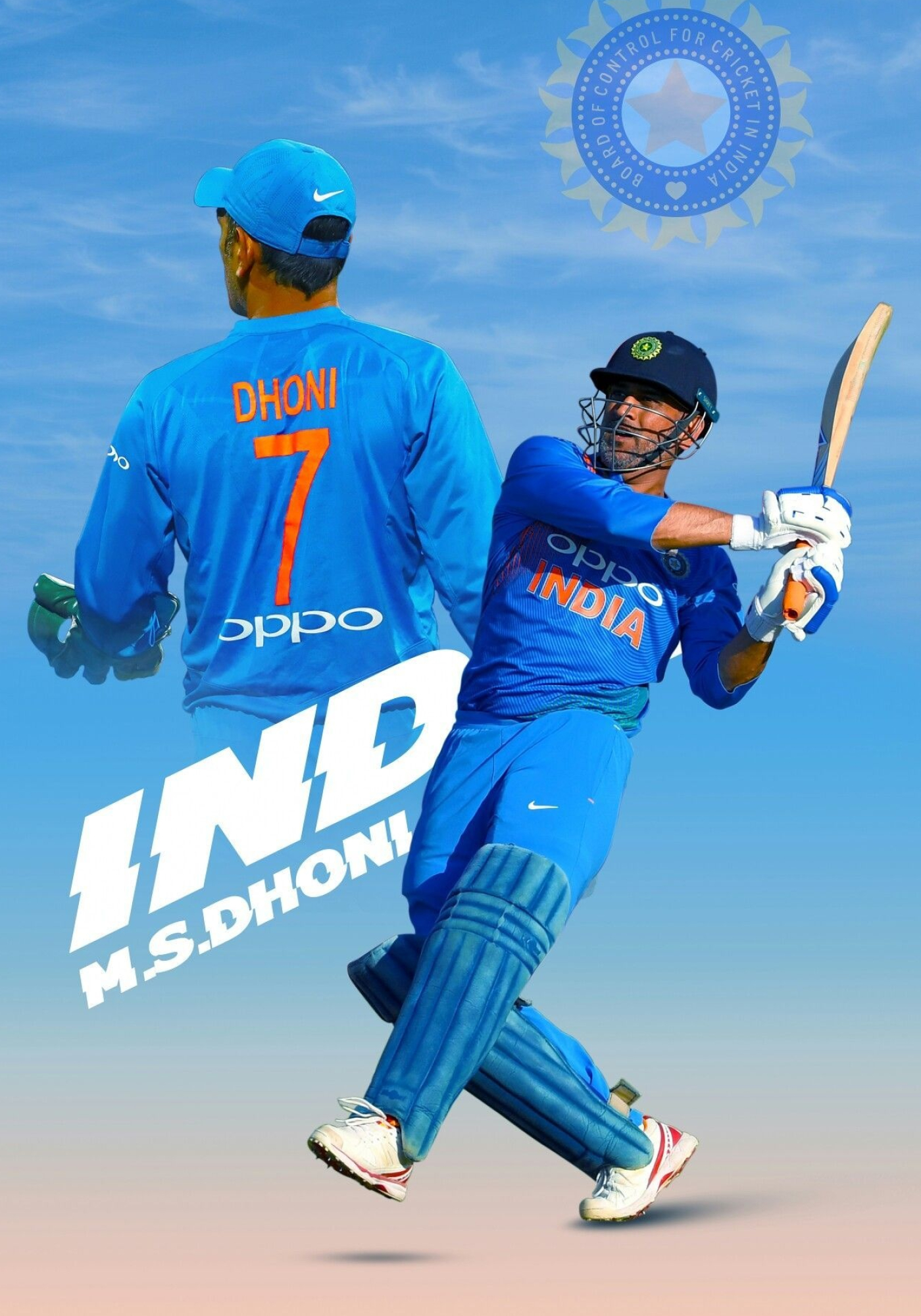 MS Dhoni India wallpapers, Proud cricket captain, Inspiring background, National hero, 1400x2000 HD Phone