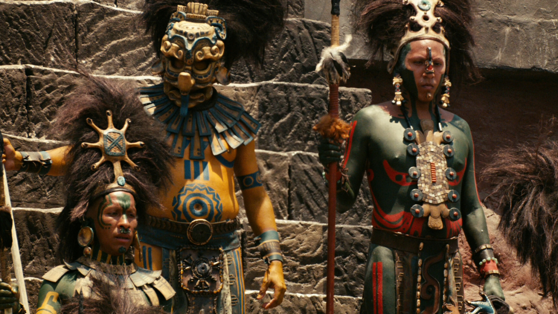 Apocalypto: The film features a cast of Native American and Indigenous Mexican actors. 1920x1080 Full HD Background.