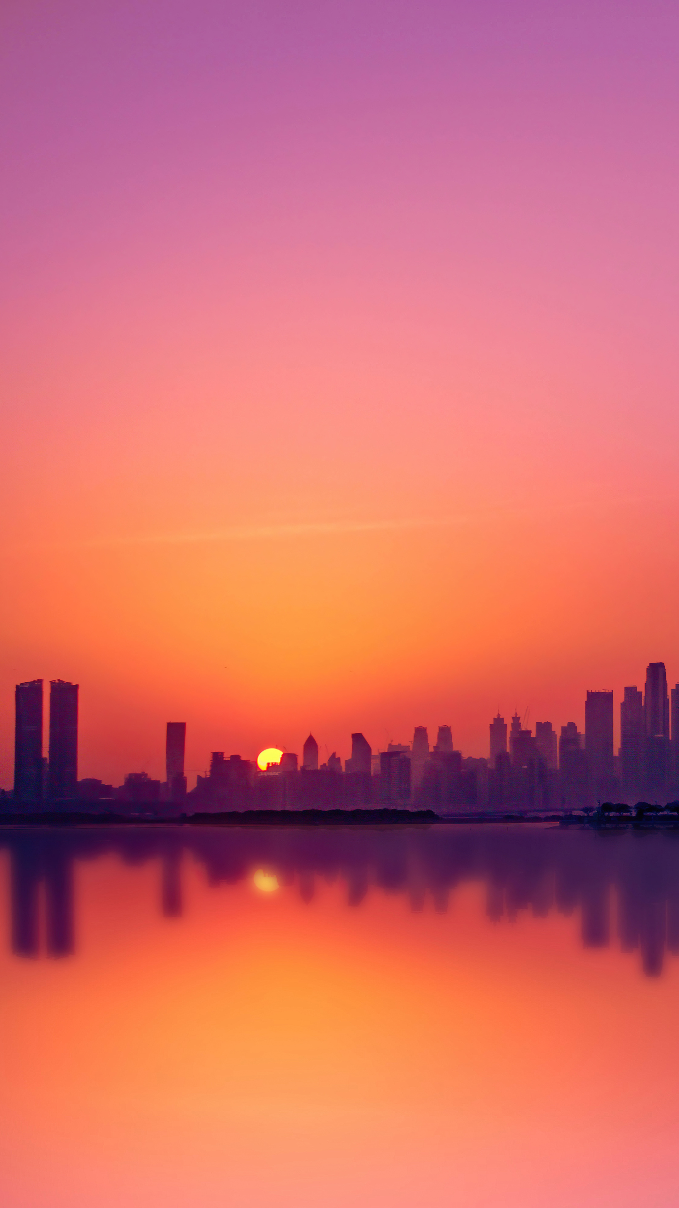 Dubai Skyline, Travels, City silhouette, Sony Xperia, 2160x3840 4K Phone