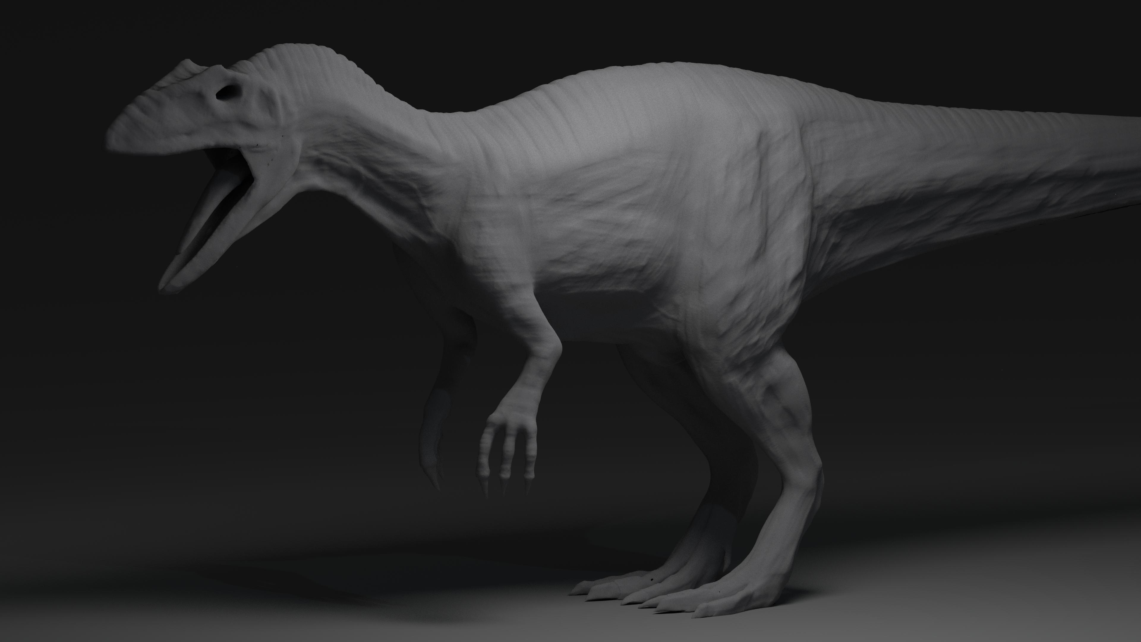 Allosaurus, Blender sculpt, Artistic creation, Digital modeling, 3840x2160 4K Desktop