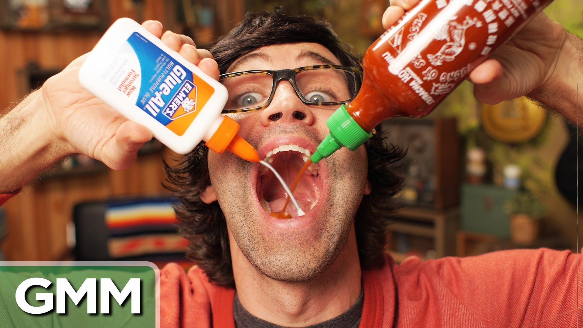 Good Mythical Morning: The Sriracha Challenge, 2014, Link Neal, The half of the internet-famous duo. 1920x1080 Full HD Wallpaper.