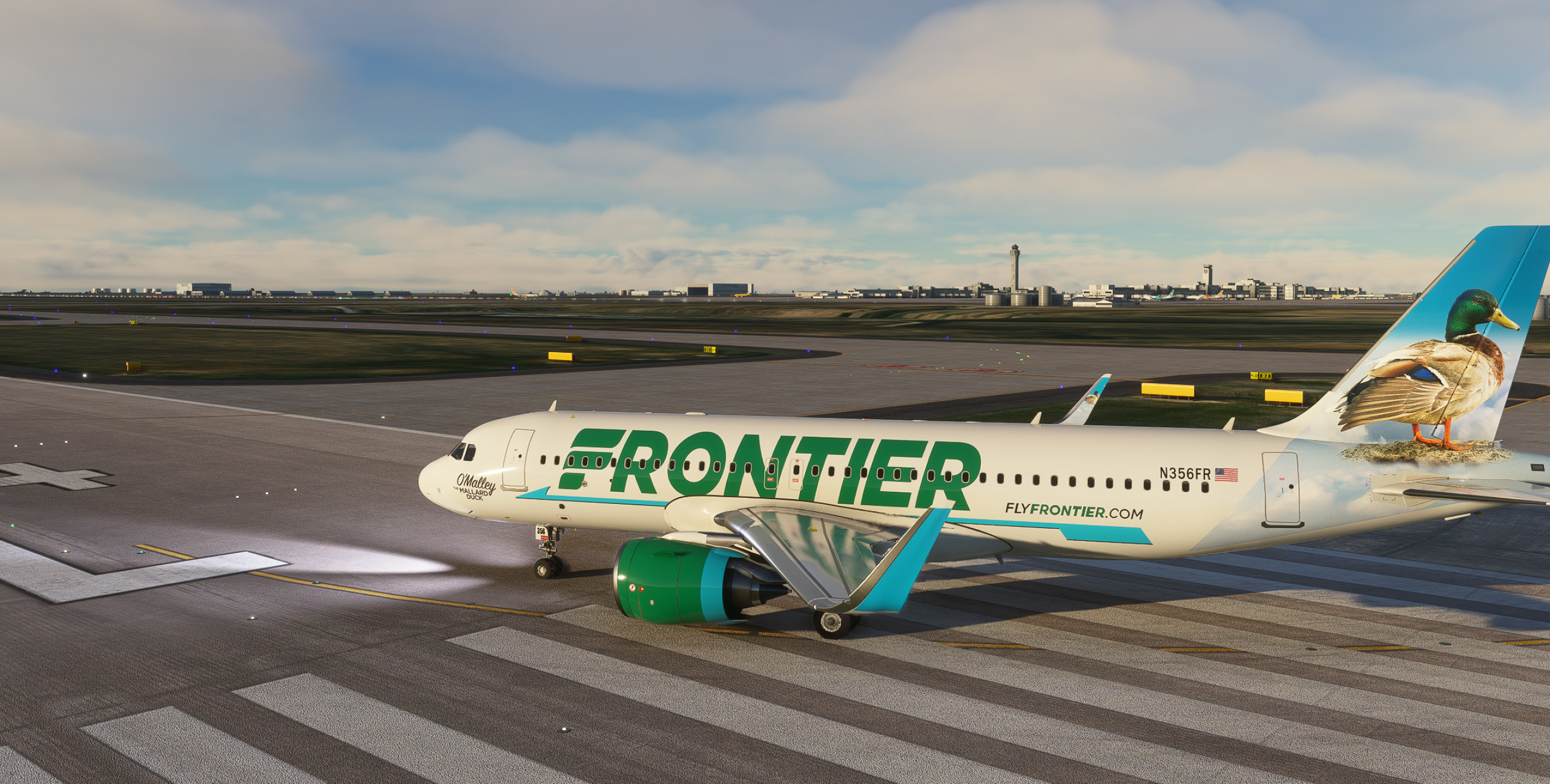 Frontier Airlines, Sunset flight, Serene skies, Endless possibilities, 2560x1300 HD Desktop