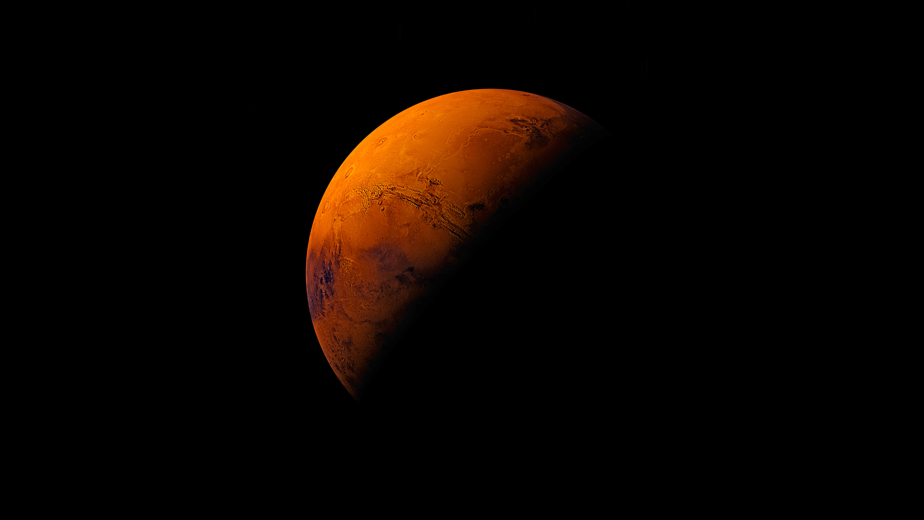 Mars: The planet is named for the Roman god of war. 3840x2160 4K Wallpaper.