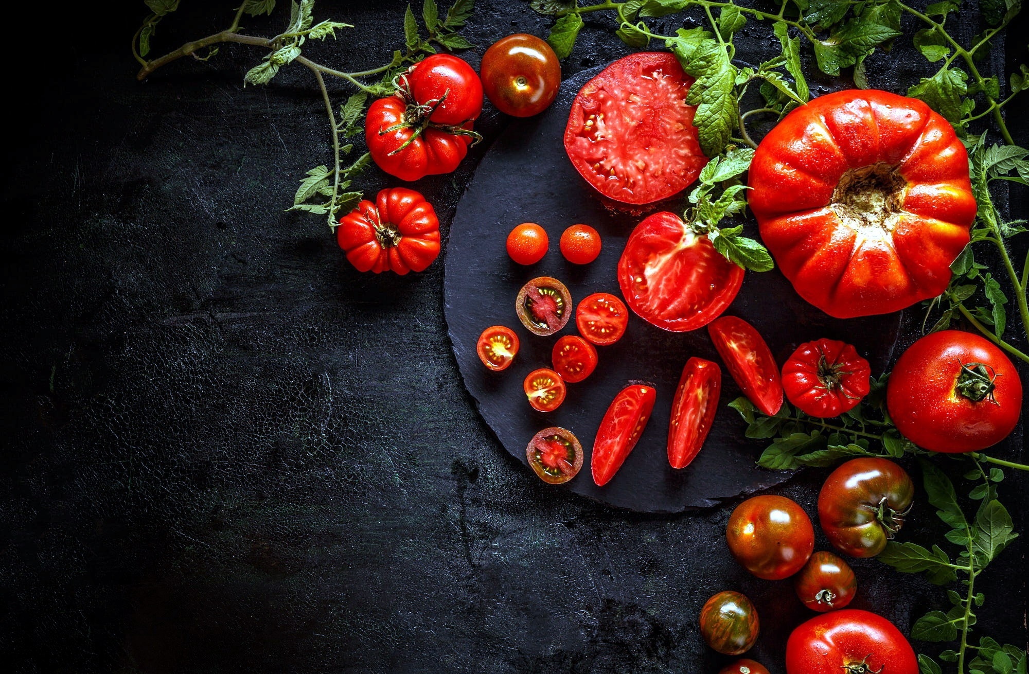 Juicy tomato, Mouthwatering dish, Food photography, Rich colors, 2000x1310 HD Desktop
