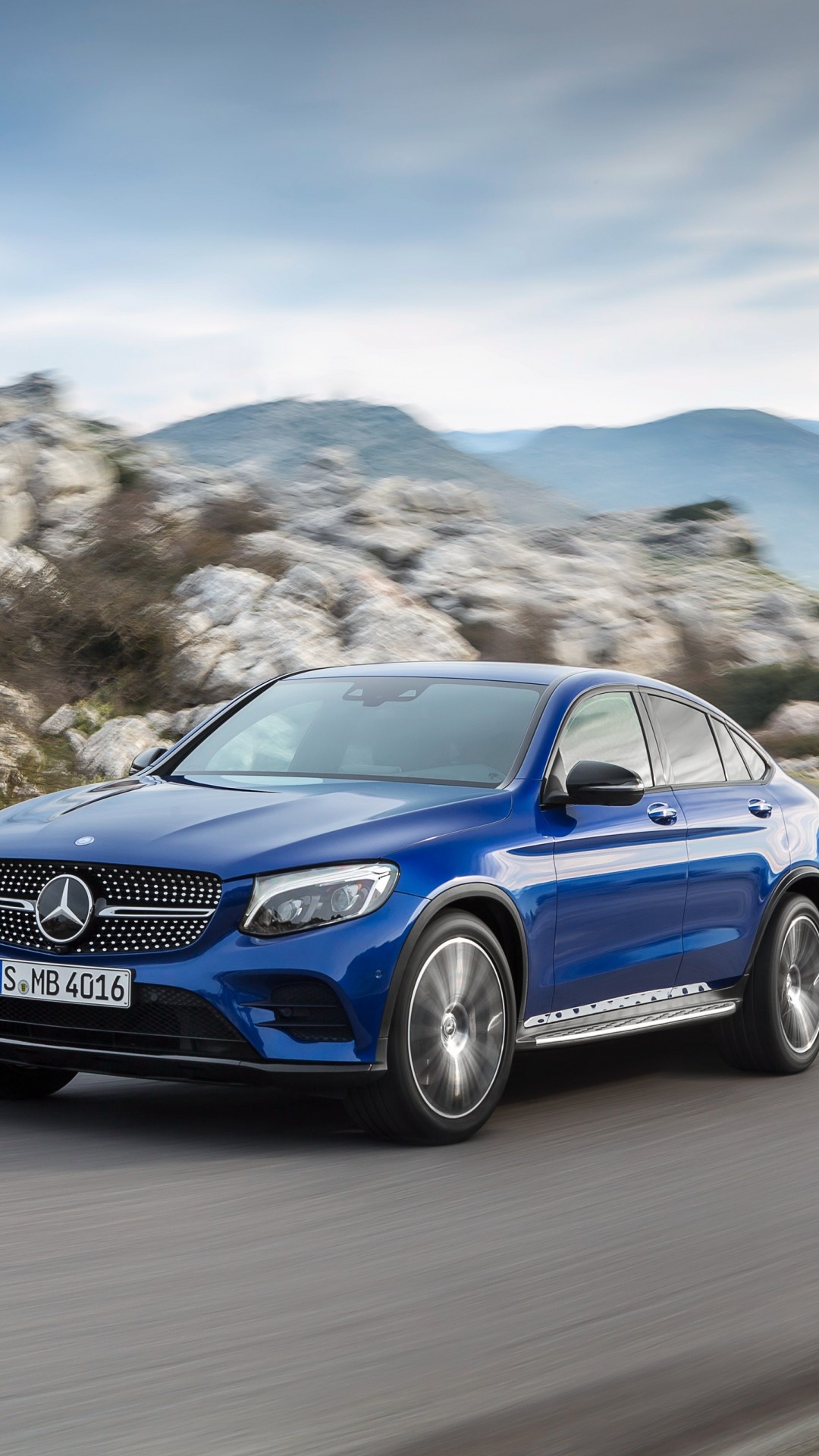 Mercedes-Benz GLC, Blue beauty, Stylish AMG Line, Showstopper, 1080x1920 Full HD Phone