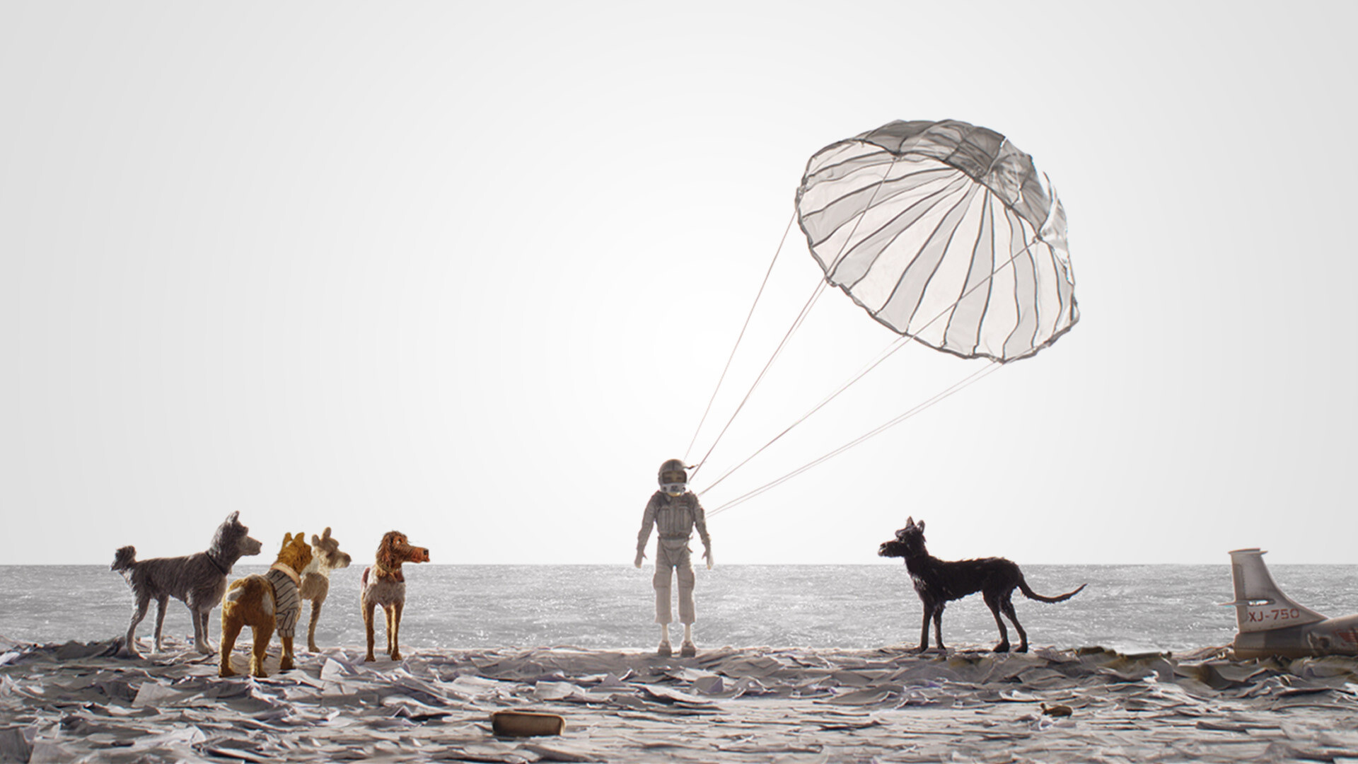 Isle of Dogs: Atari, Sets off in search of his pet, accompanied by a pack of proud four-legged mongrels. 1920x1080 Full HD Background.