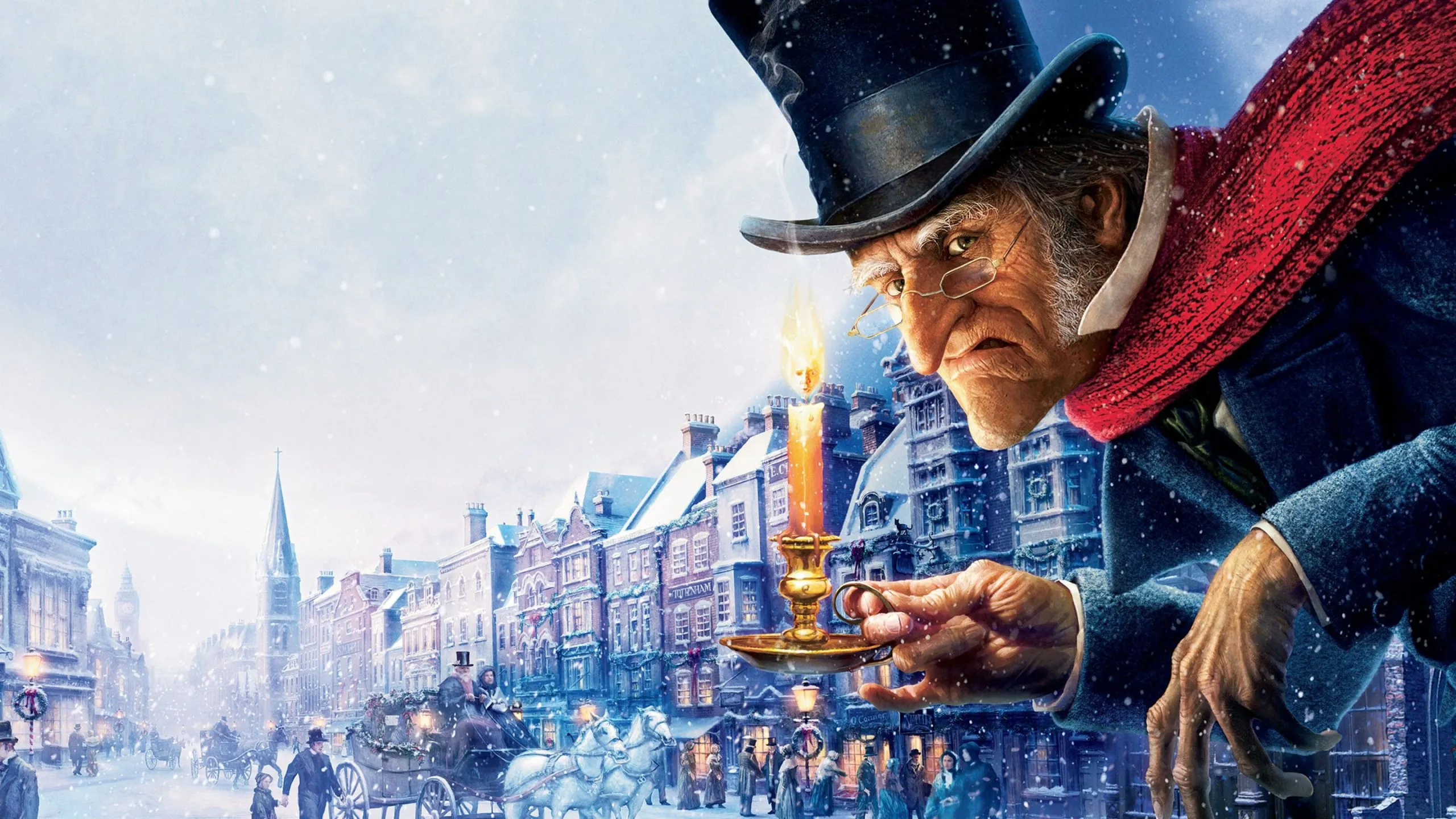 Christmas Carol, Ebenezer Scrooge, Dickens' choice, Festive name, 2560x1440 HD Desktop