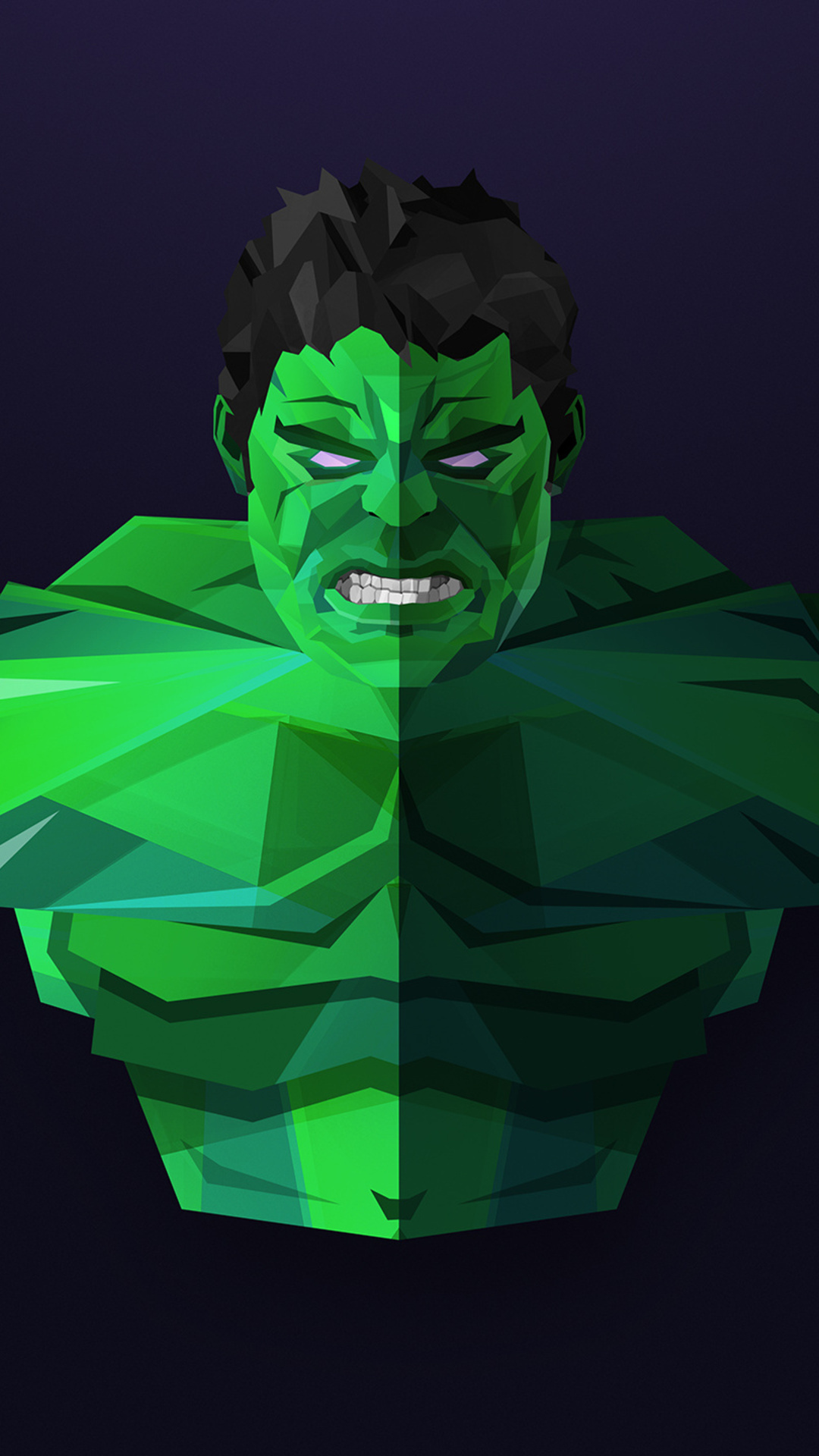 Hulk facets art, iPhone wallpapers, Pixel XL wallpapers, One Plus wallpapers, 1080x1920 Full HD Handy